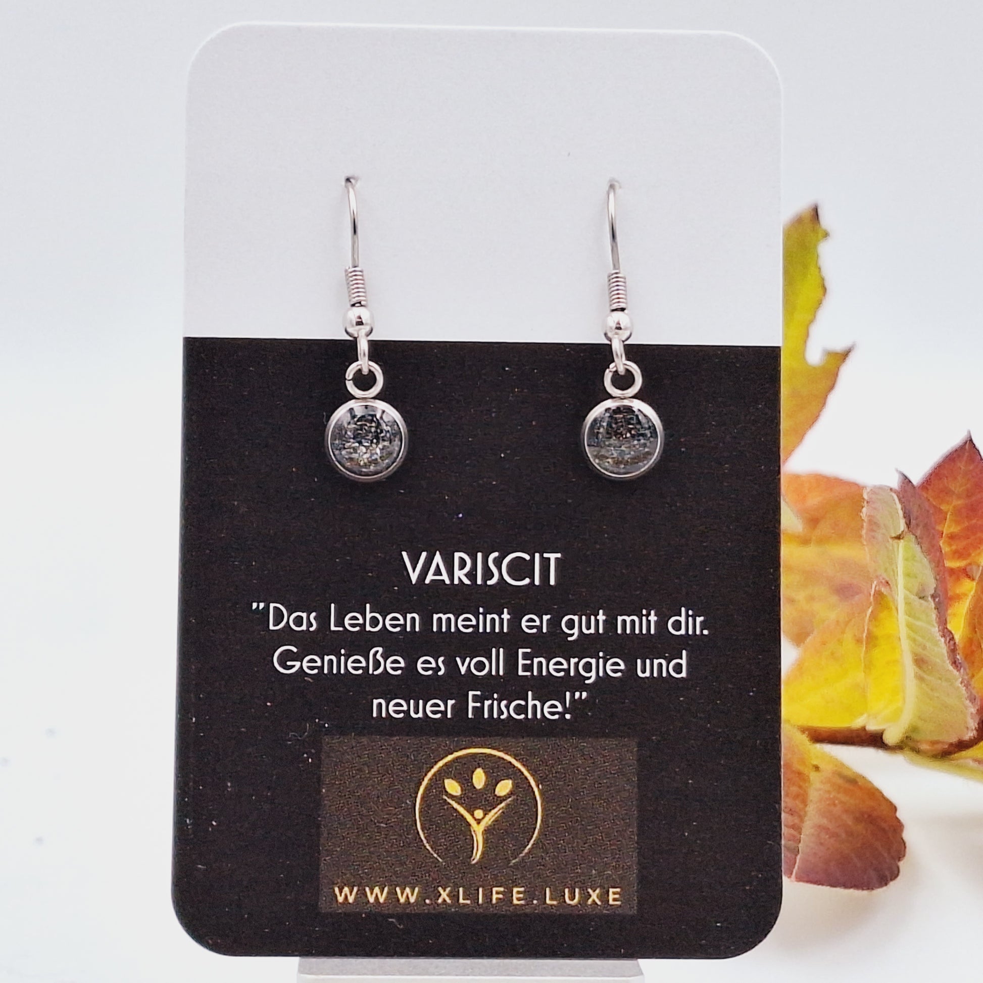Ohrhänger Variscit 8mm Edelstahl