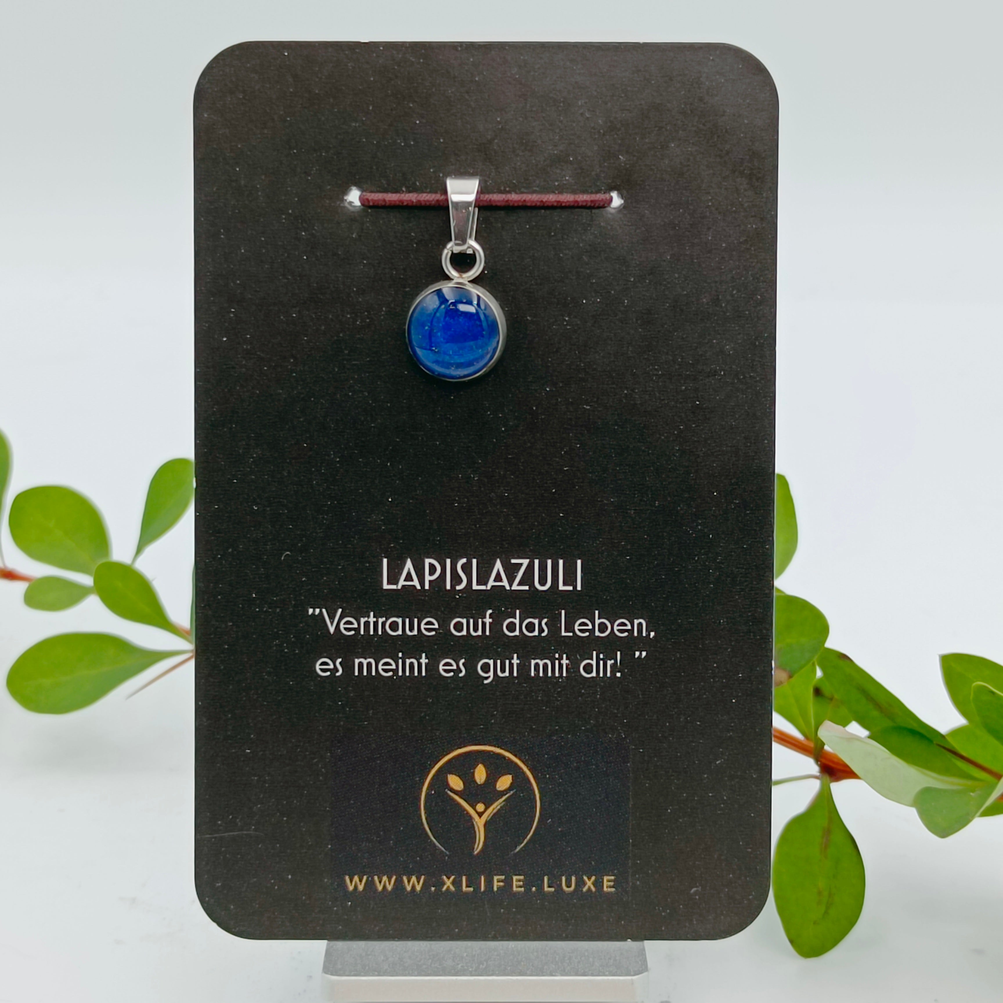 Lapislazuli Schmuckanhänger - Rund 10mm