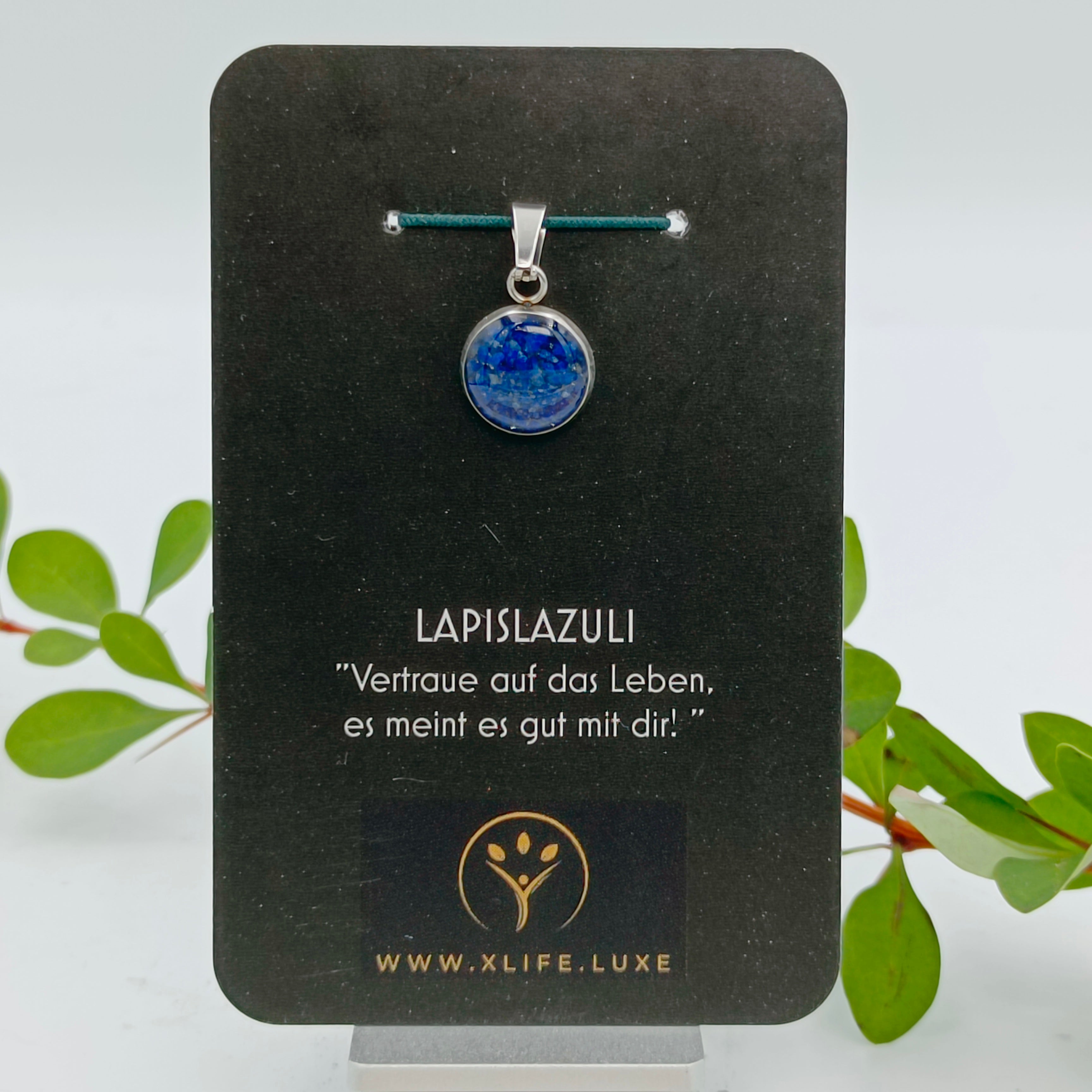 Lapislazuli Schmuckanhänger - Rund 12mm