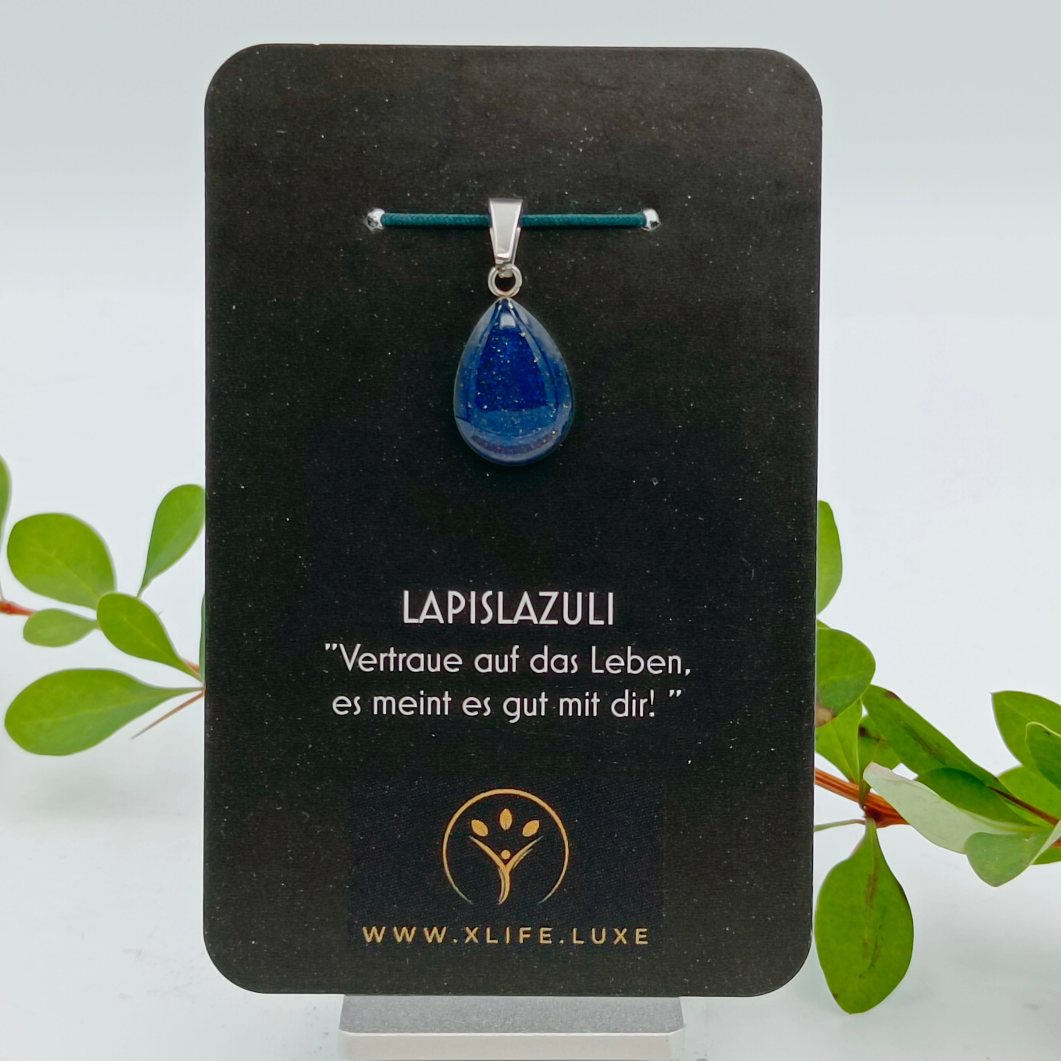 Lapislazuli Schmuckanhänger - Tropfen 14mm