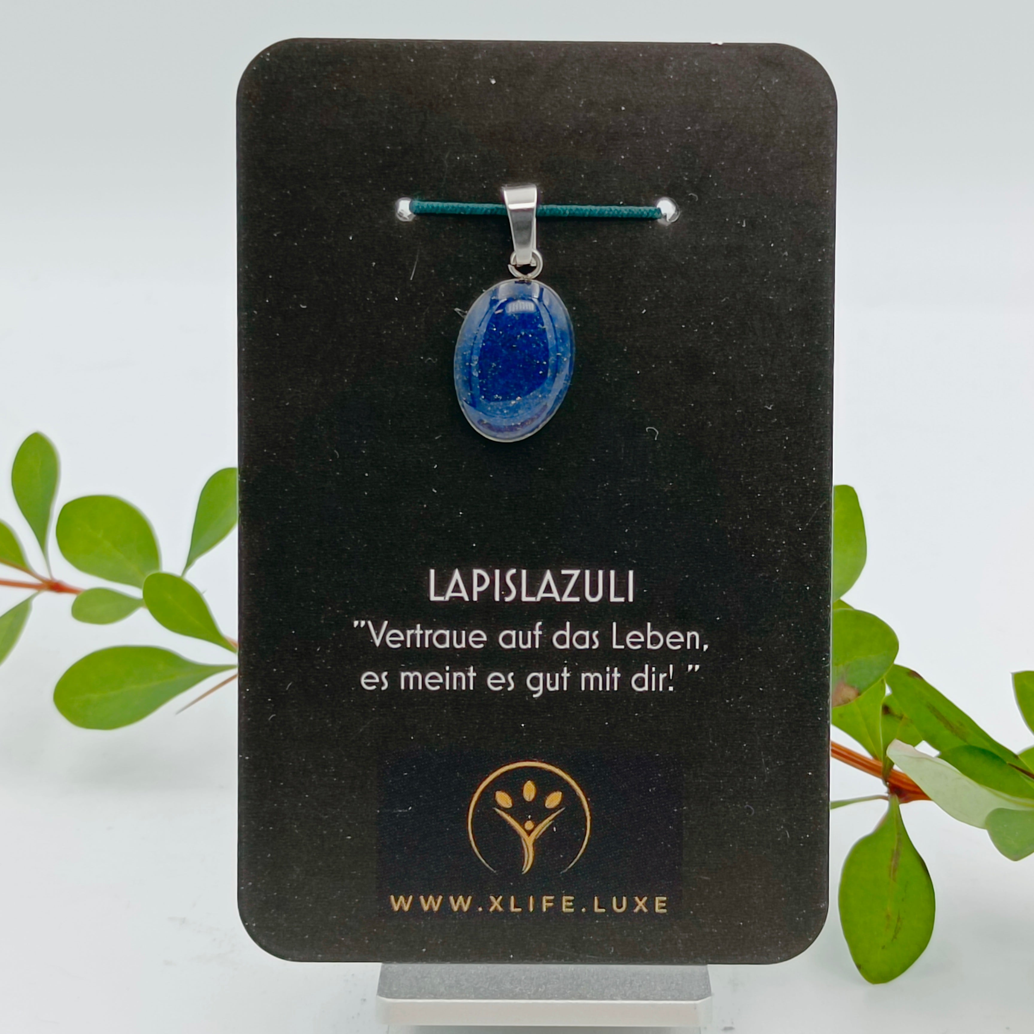 Lapislazuli Schmuckanhänger - Oval 14mm