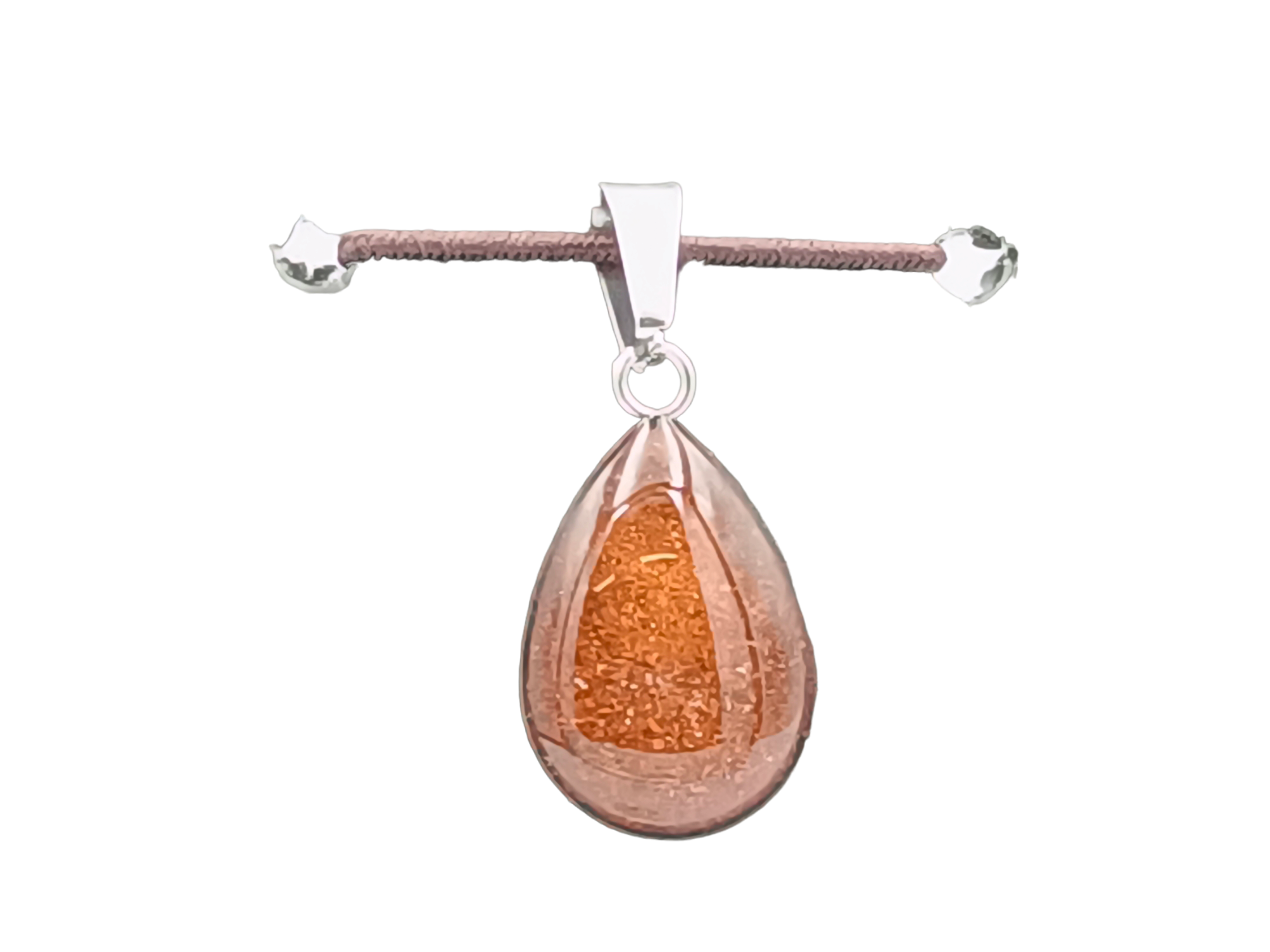 Jaspis Schmuckanhänger - Tropfen 14mm