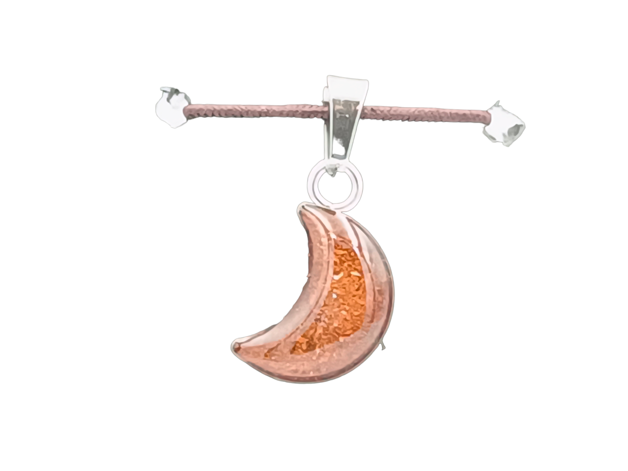 Jaspis Schmuckanhänger - Mond 14mm