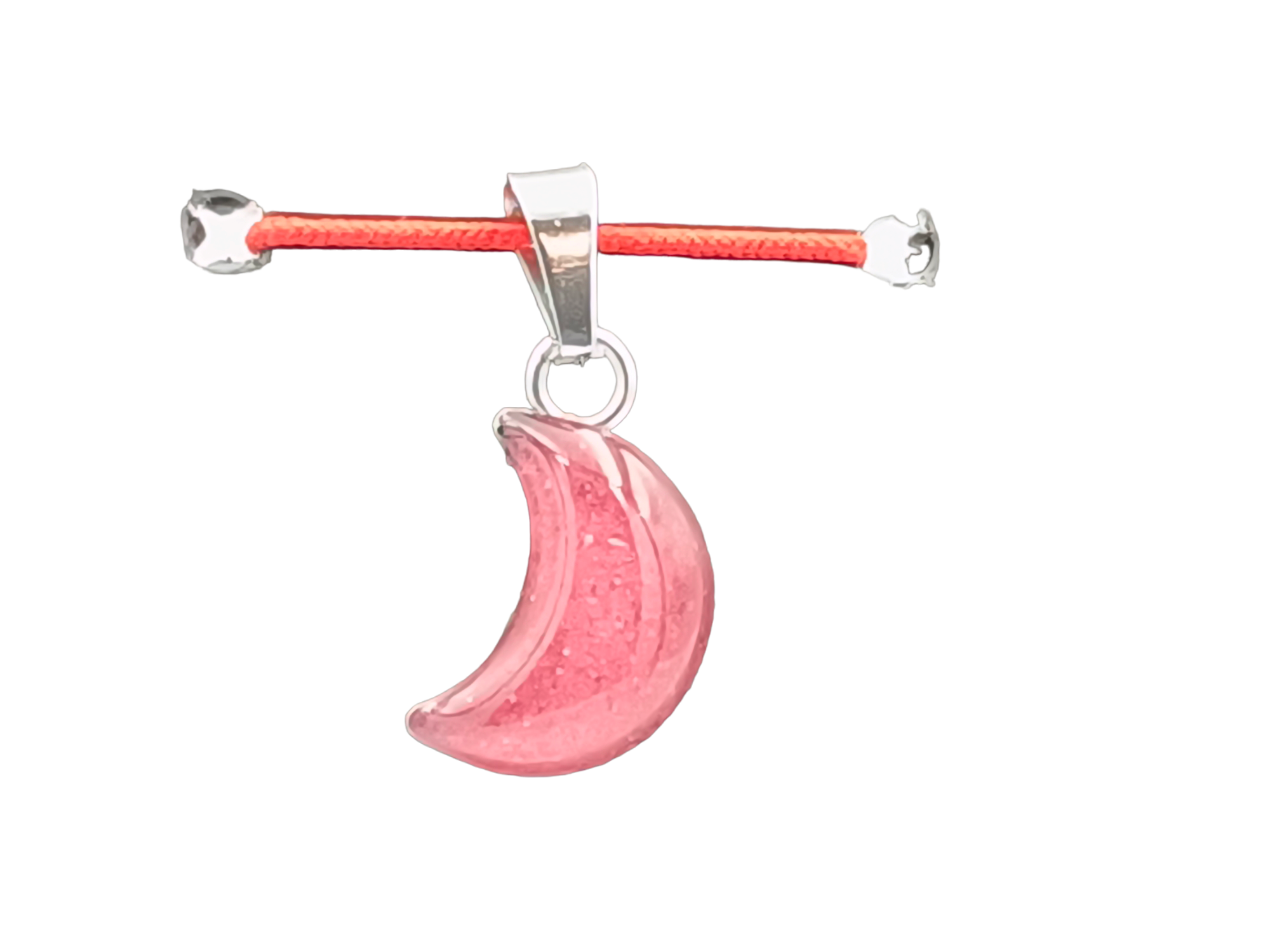 Thulit Schmuckanhänger - Mond 14mm