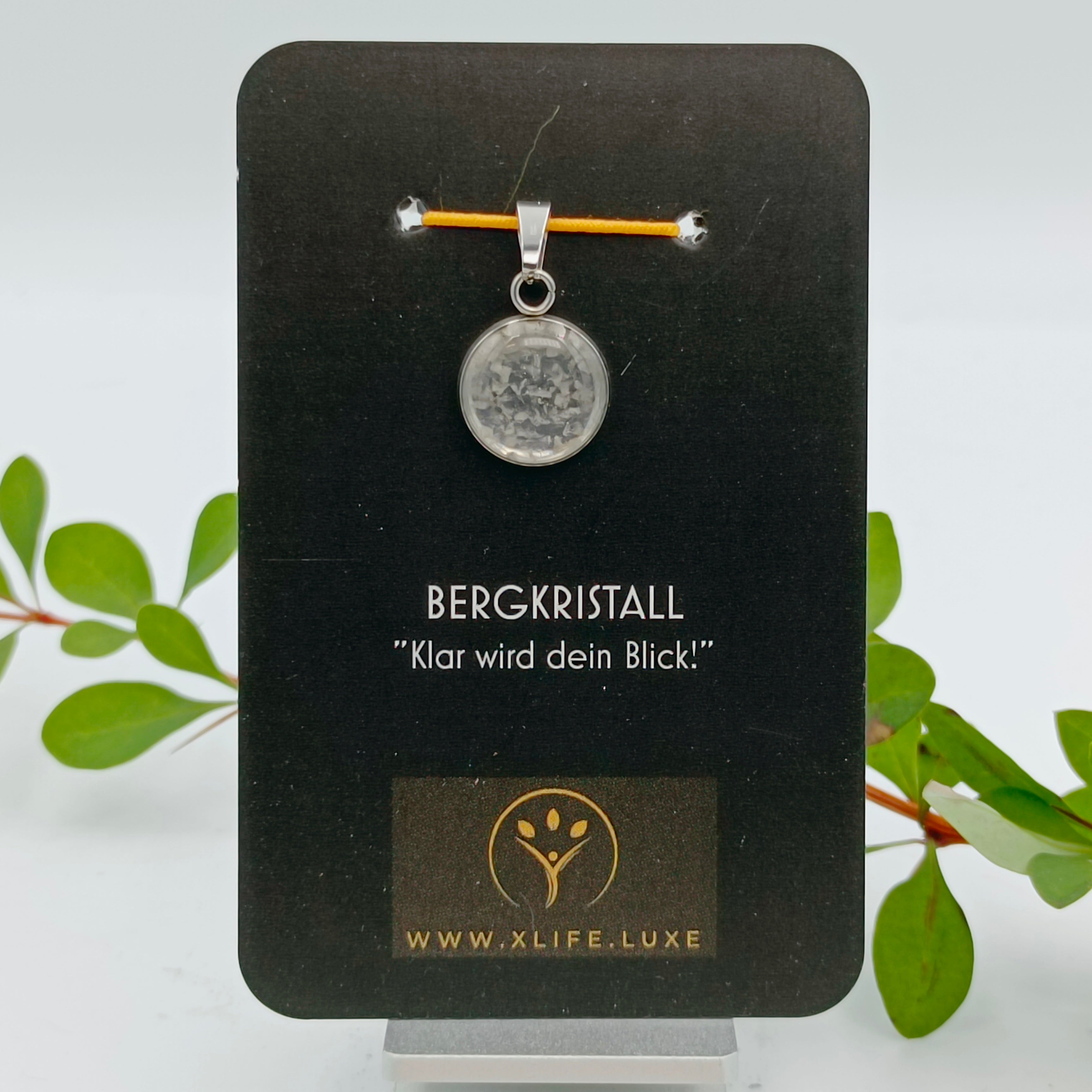 Bergkristall Schmuckanhänger - Rund 14mm