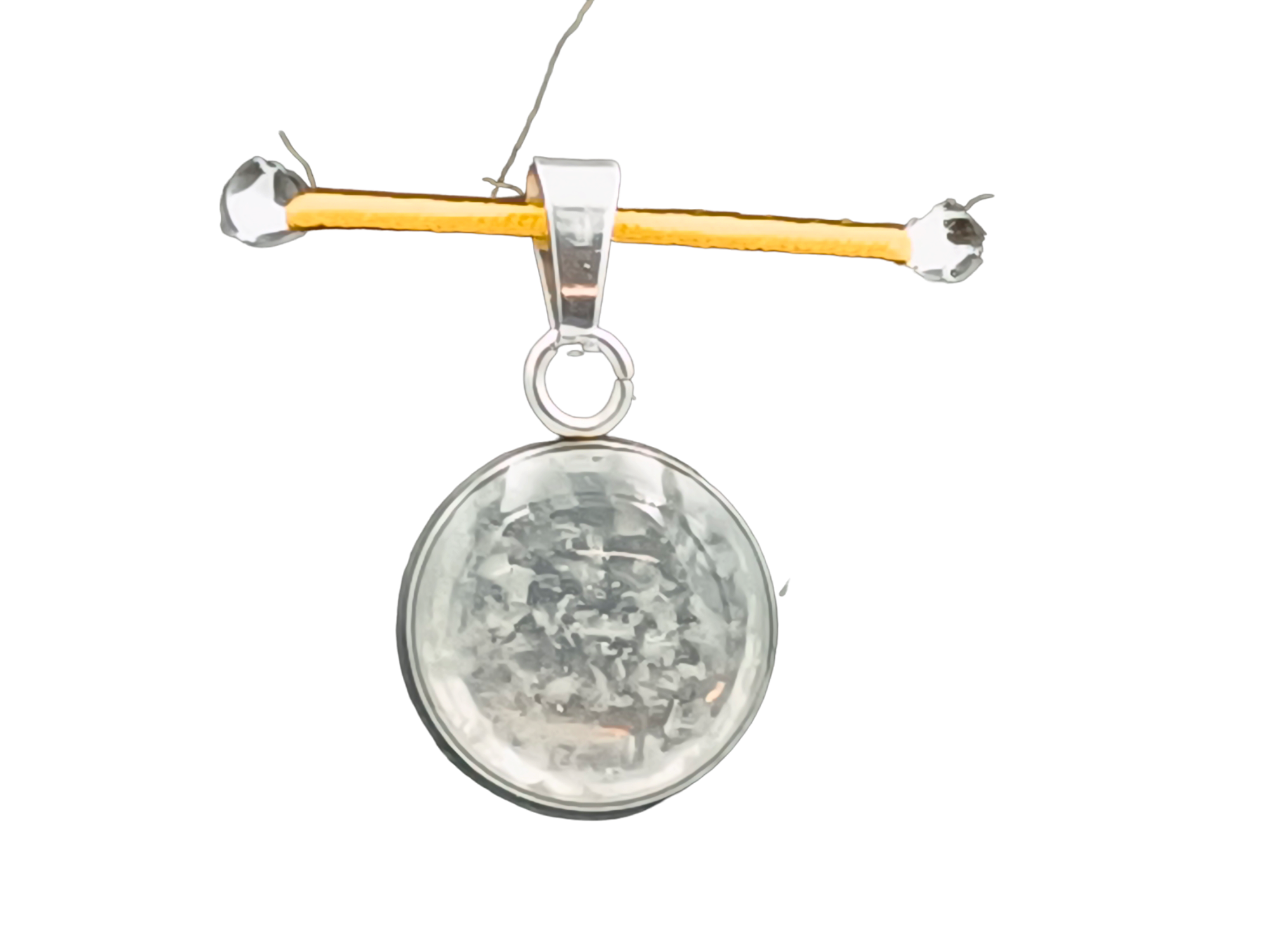 Bergkristall Schmuckanhänger - Rund 14mm