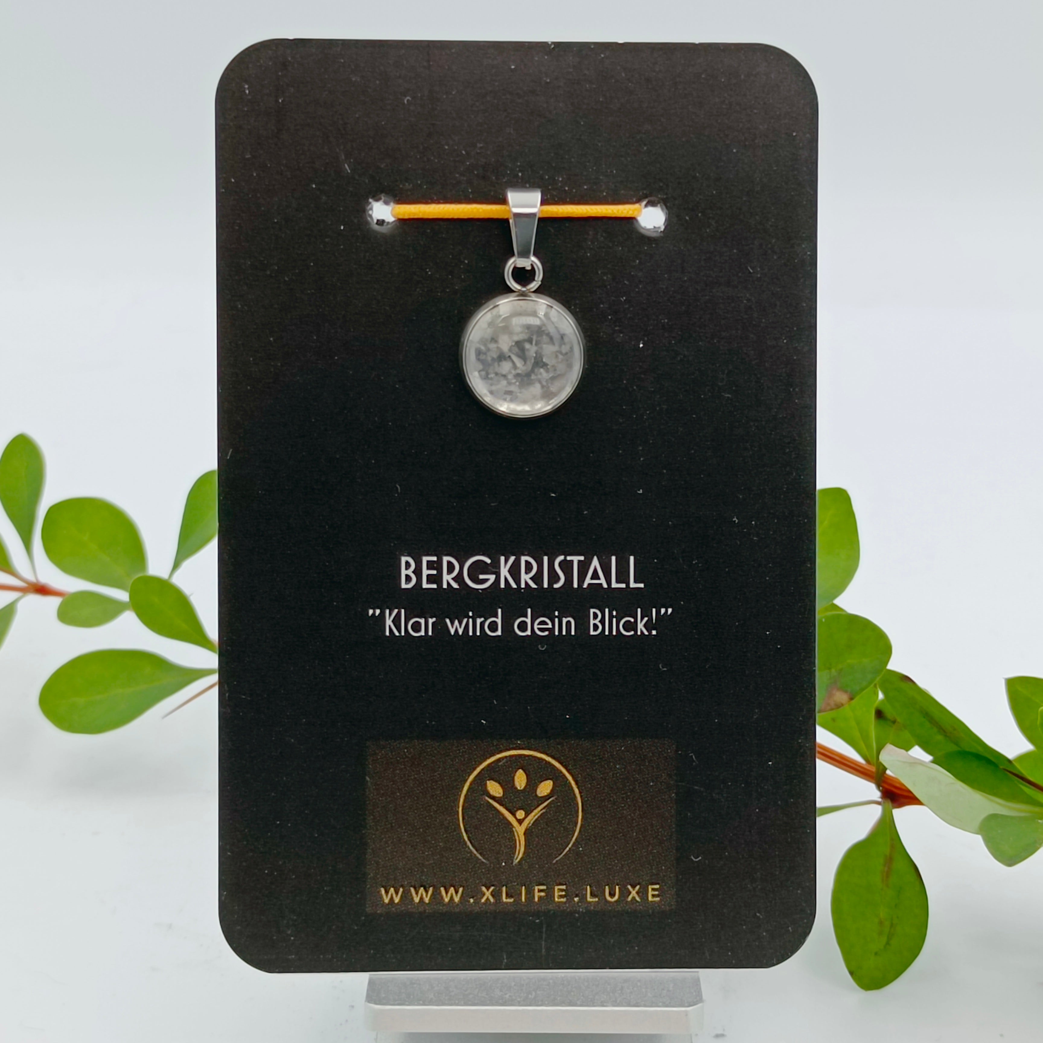 Bergkristall Schmuckanhänger - Rund 12mm