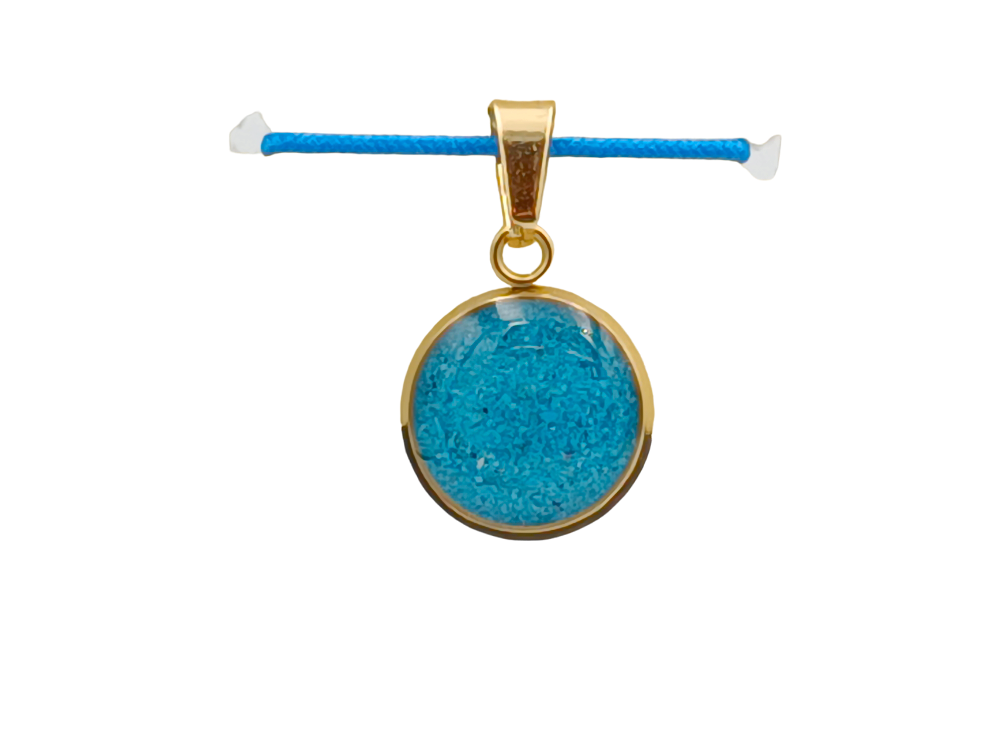 Türkis Schmuckanhänger - rund 12mm