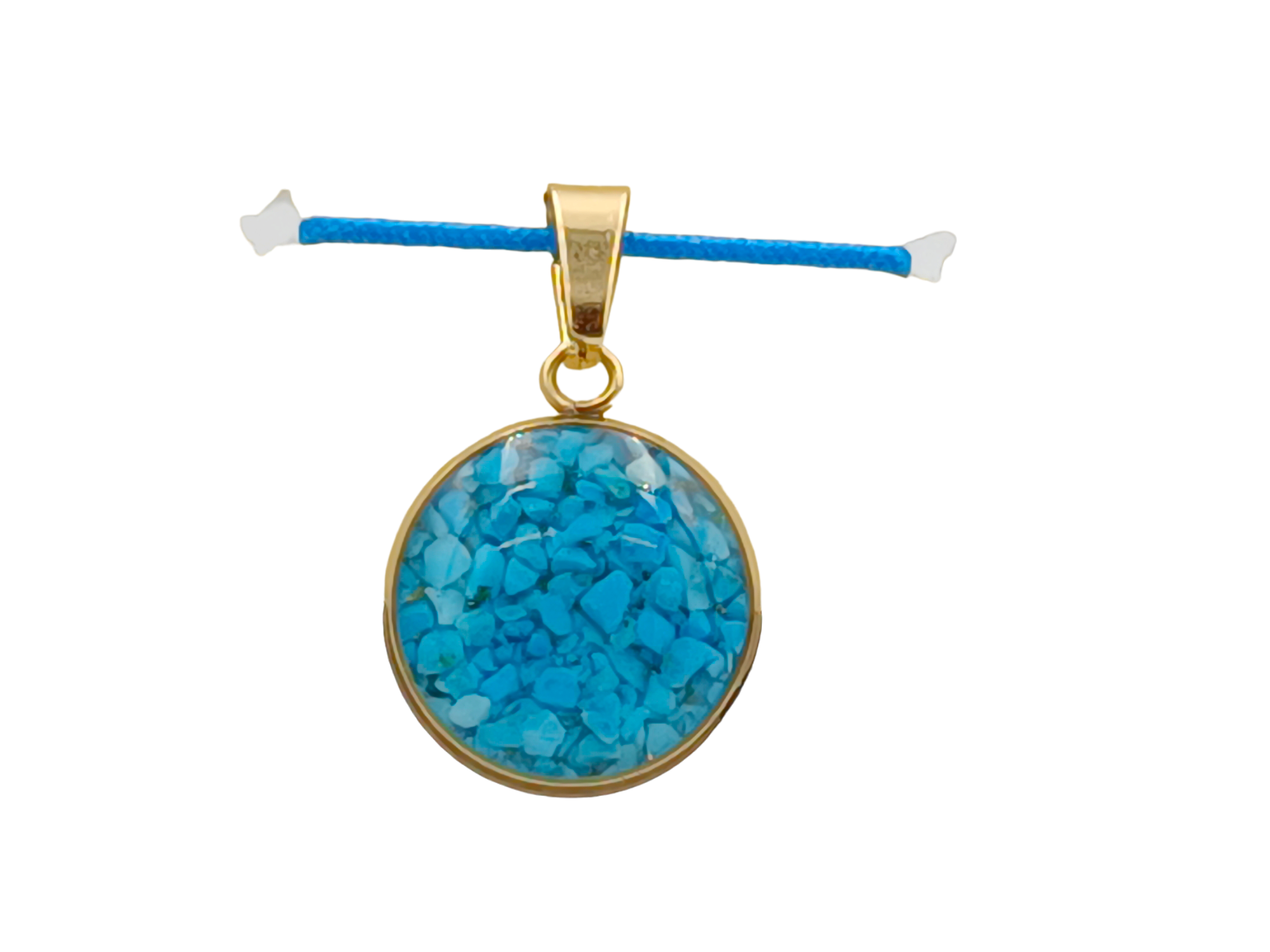 Türkis Schmuckanhänger - Rund 14mm