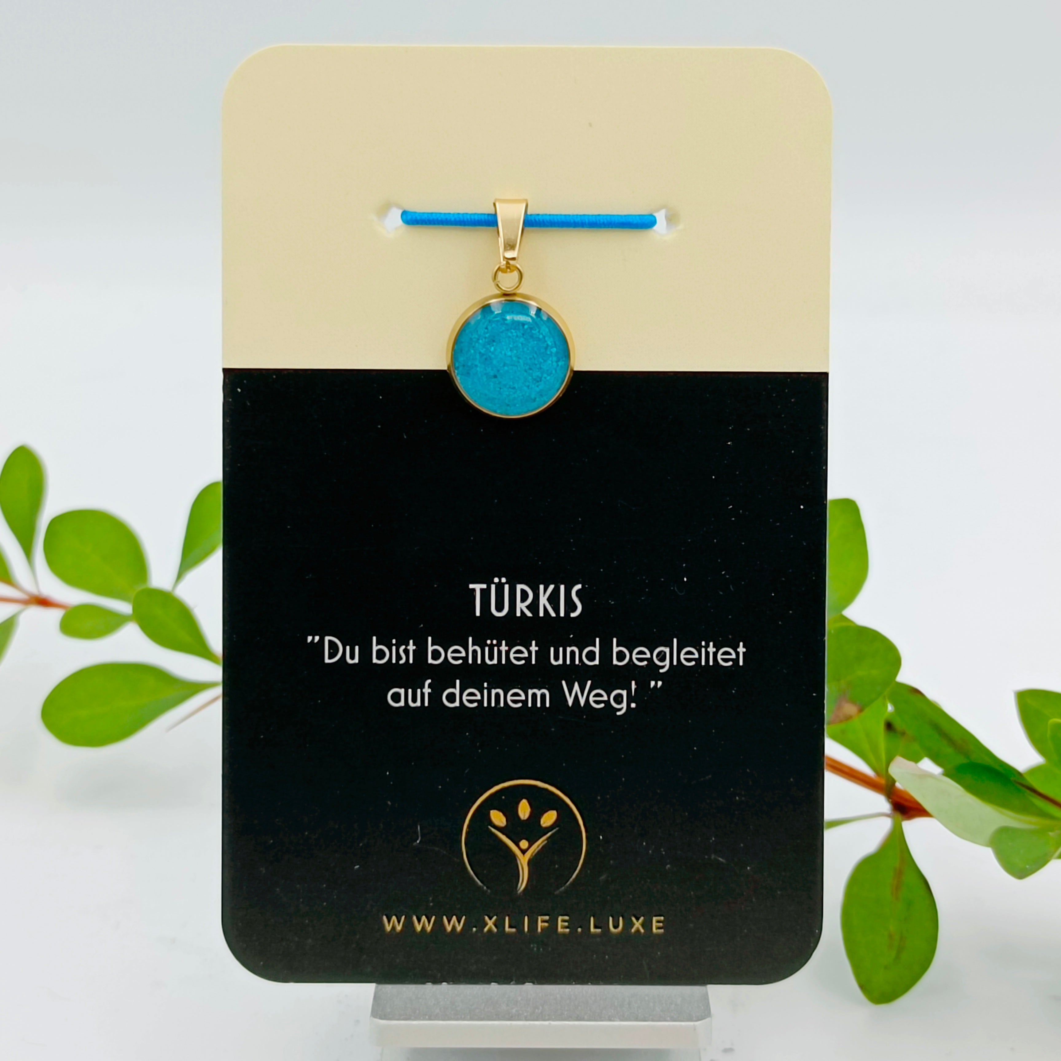 Türkis Schmuckanhänger - Rund 12mm