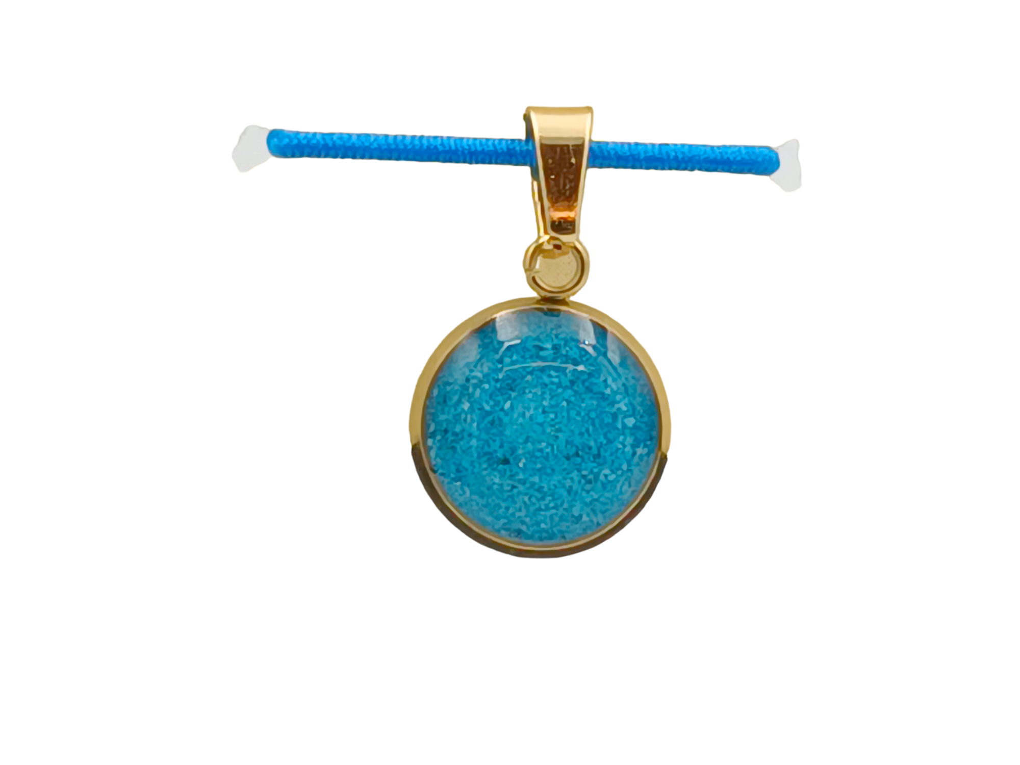 Türkis Schmuckanhänger - Rund 12mm