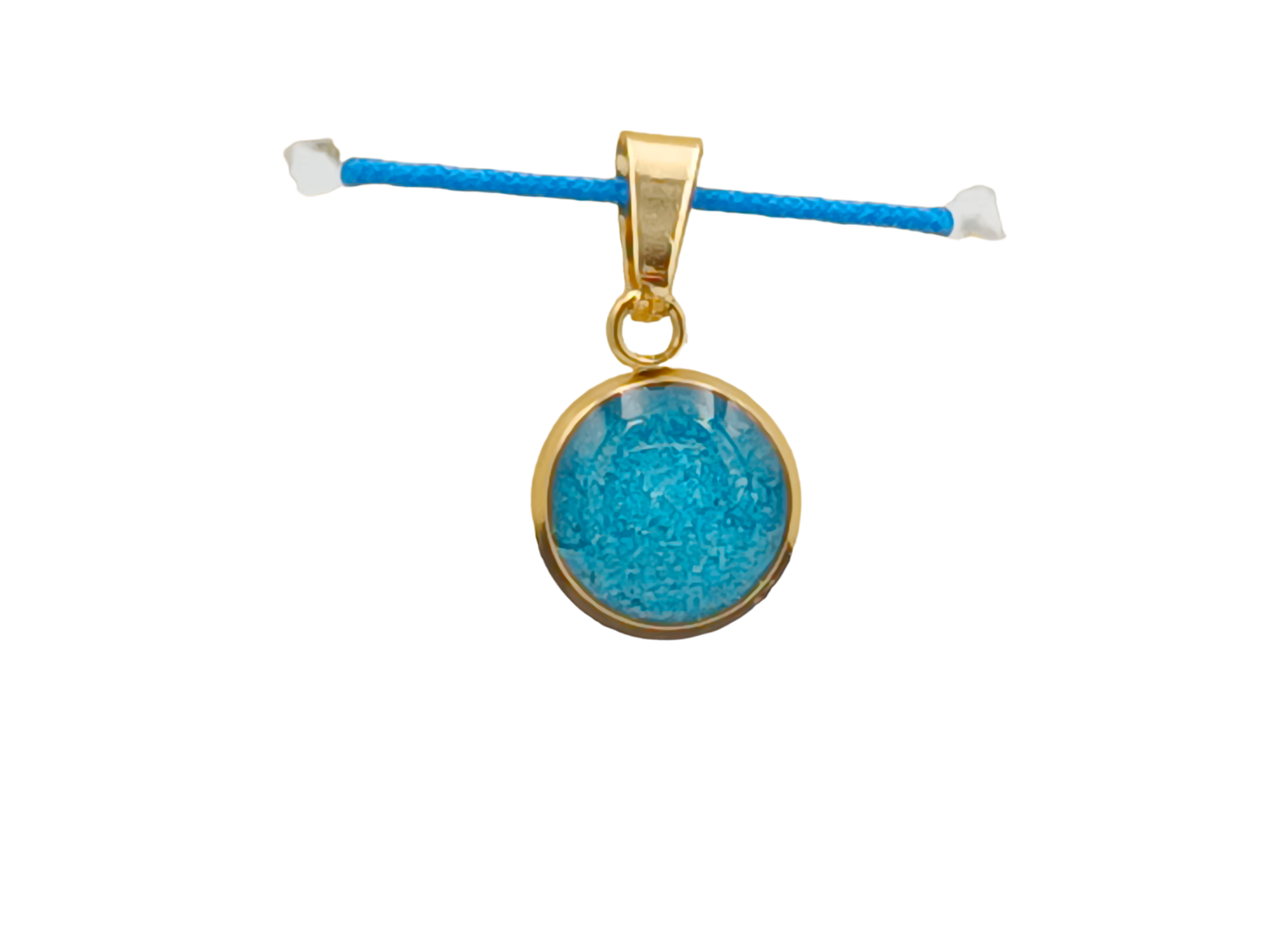 Türkis Schmuckanhänger - Rund 10mm