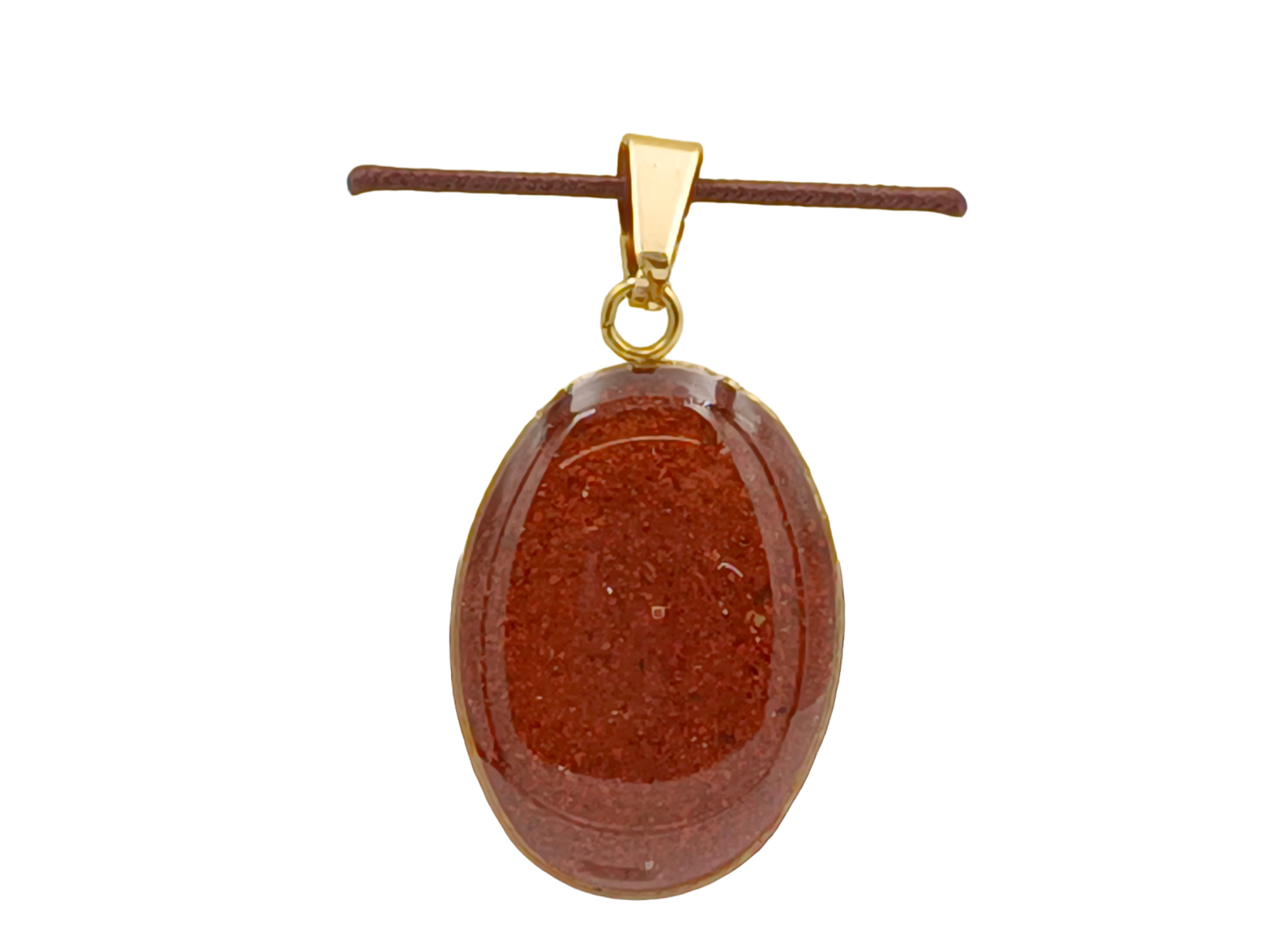 Jaspis Schmuckanhänger - Oval 18mm