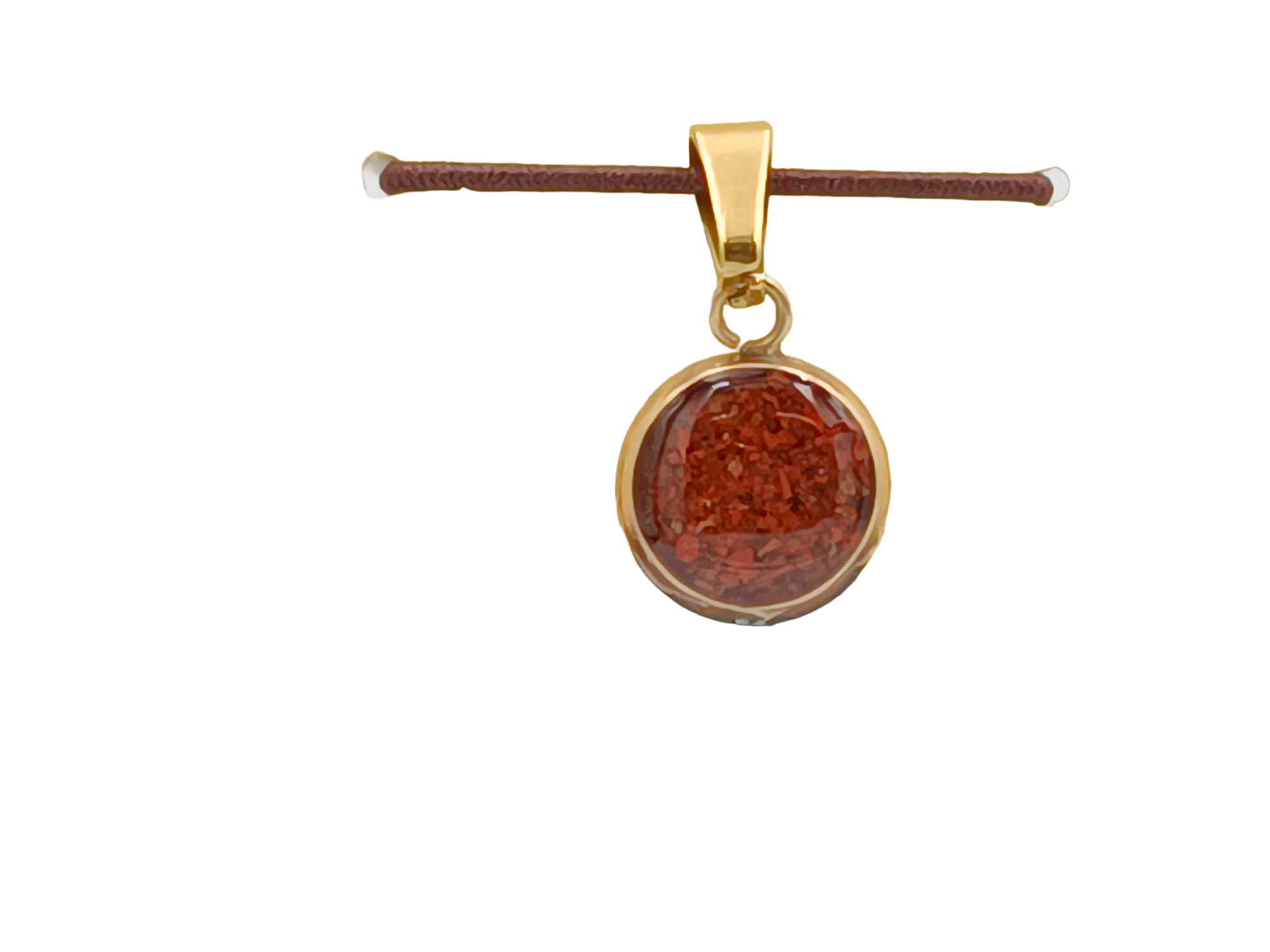 Jaspis Schmuckanhänger - Rund 10mm