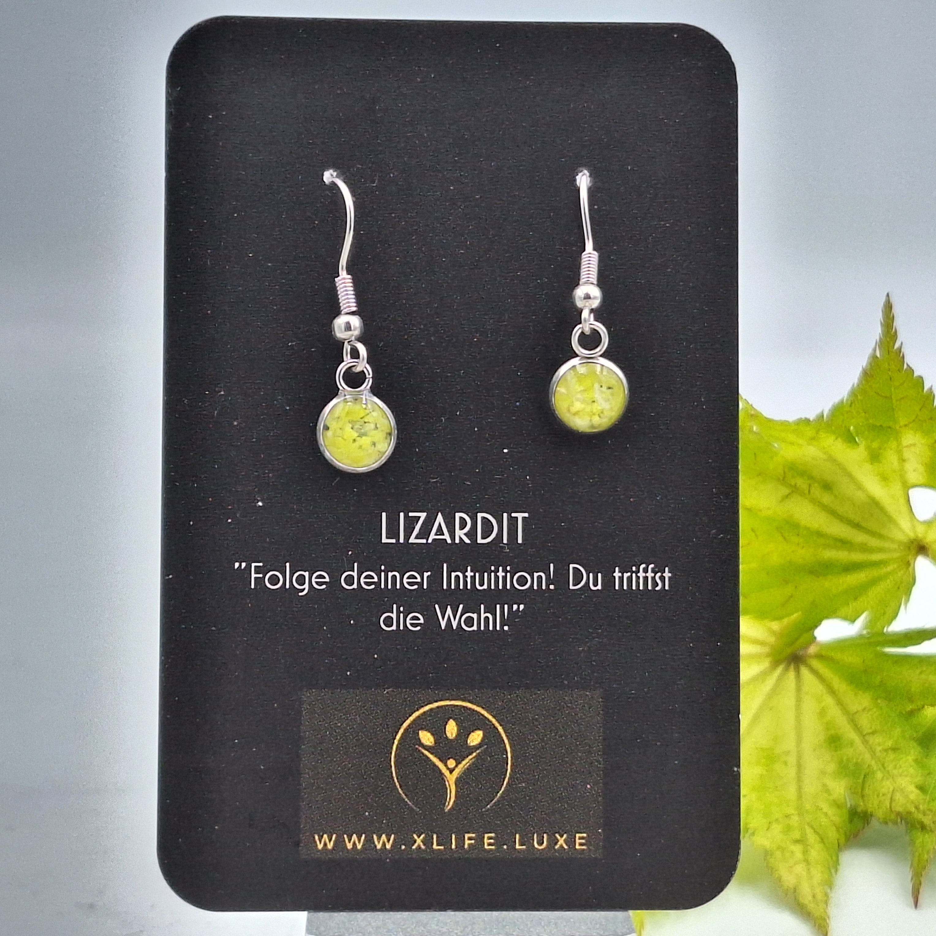 Ohrhänger Lizardit 8mm Edelstahl