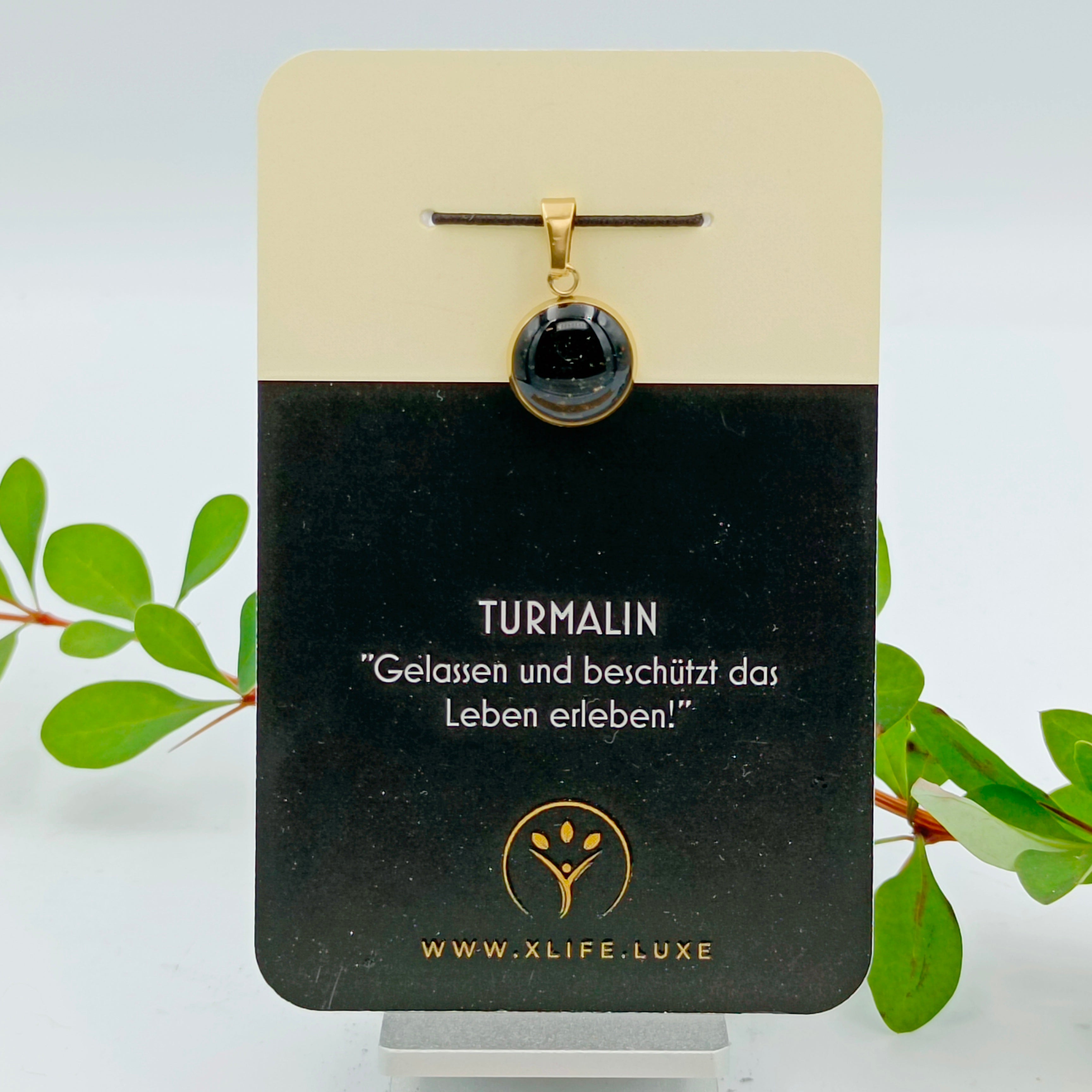 Turmalin Schmuckanhänger - Rund 12mm