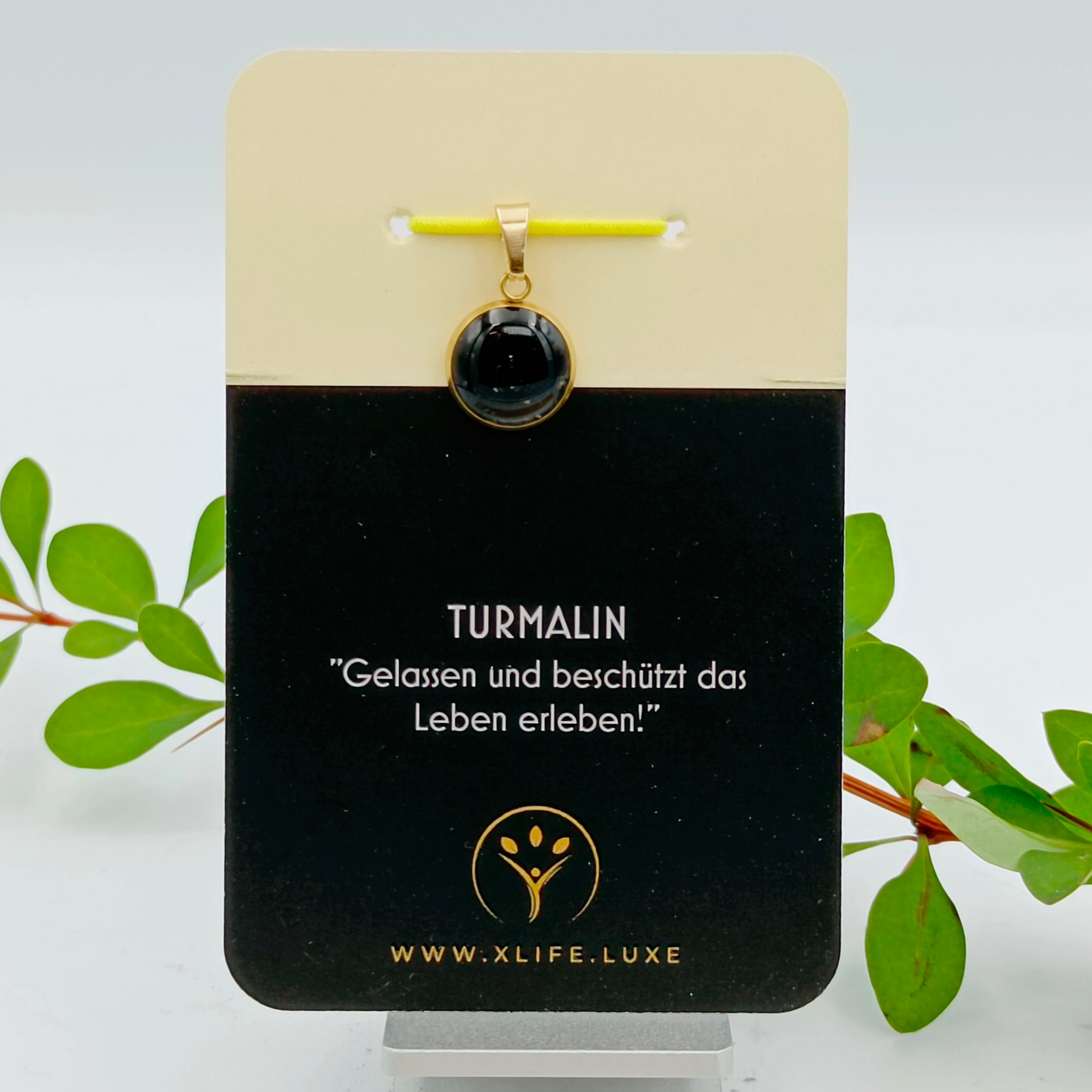 Turmalin Schmuckanhänger - Rund 12mm