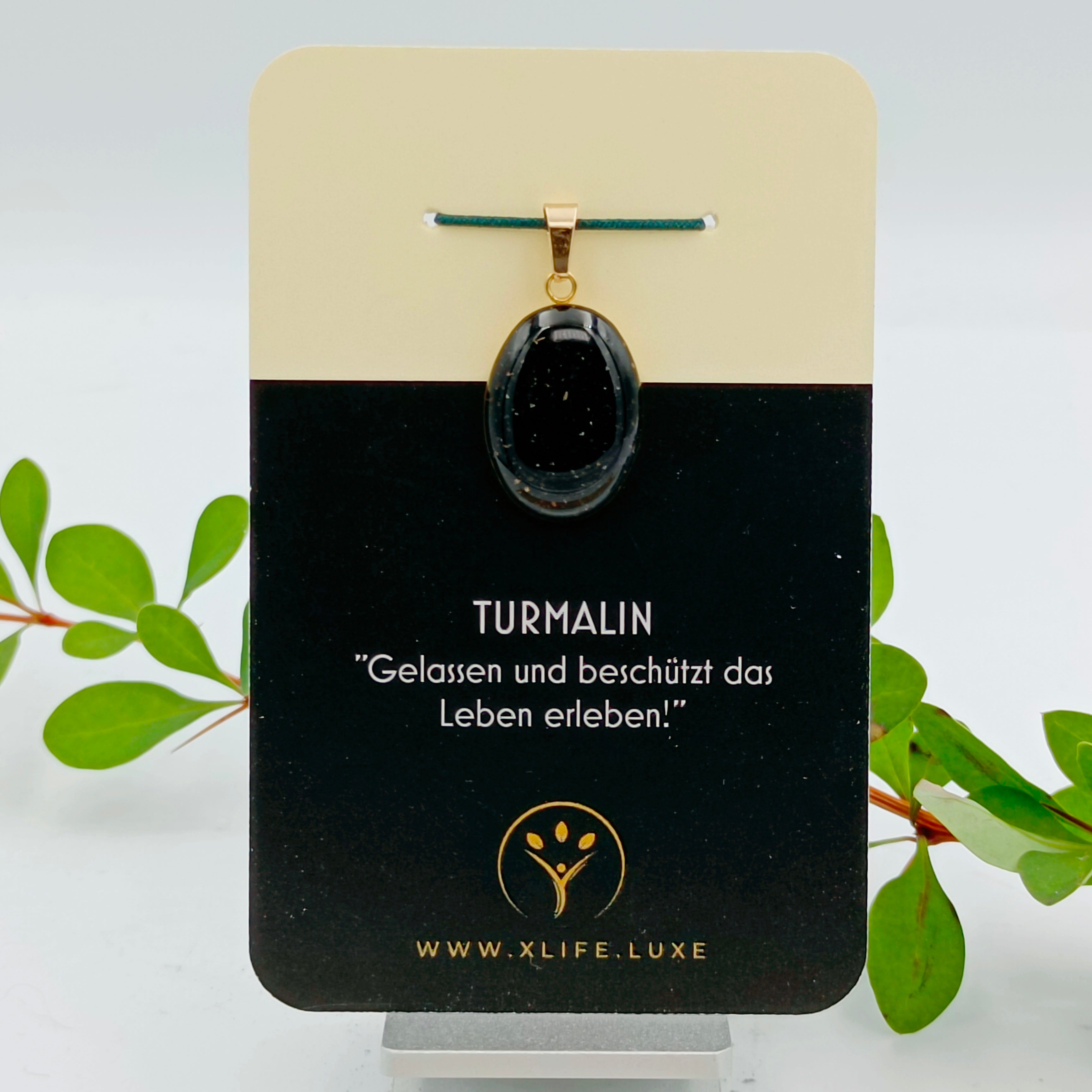 Turmalin Schmuckanhänger - Oval 18 mm