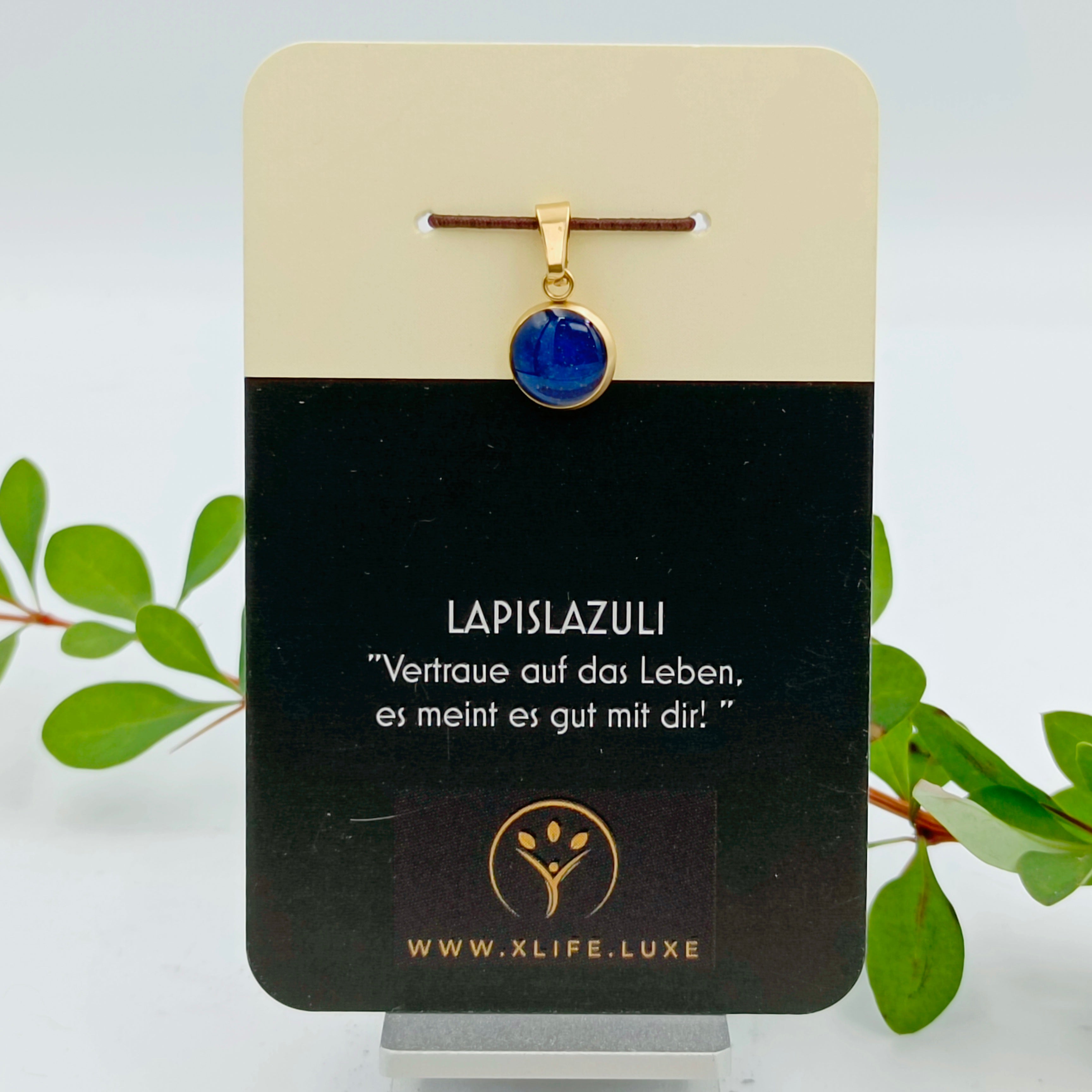 Lapislazuli Schmuckanhänger - Rund 10 mm