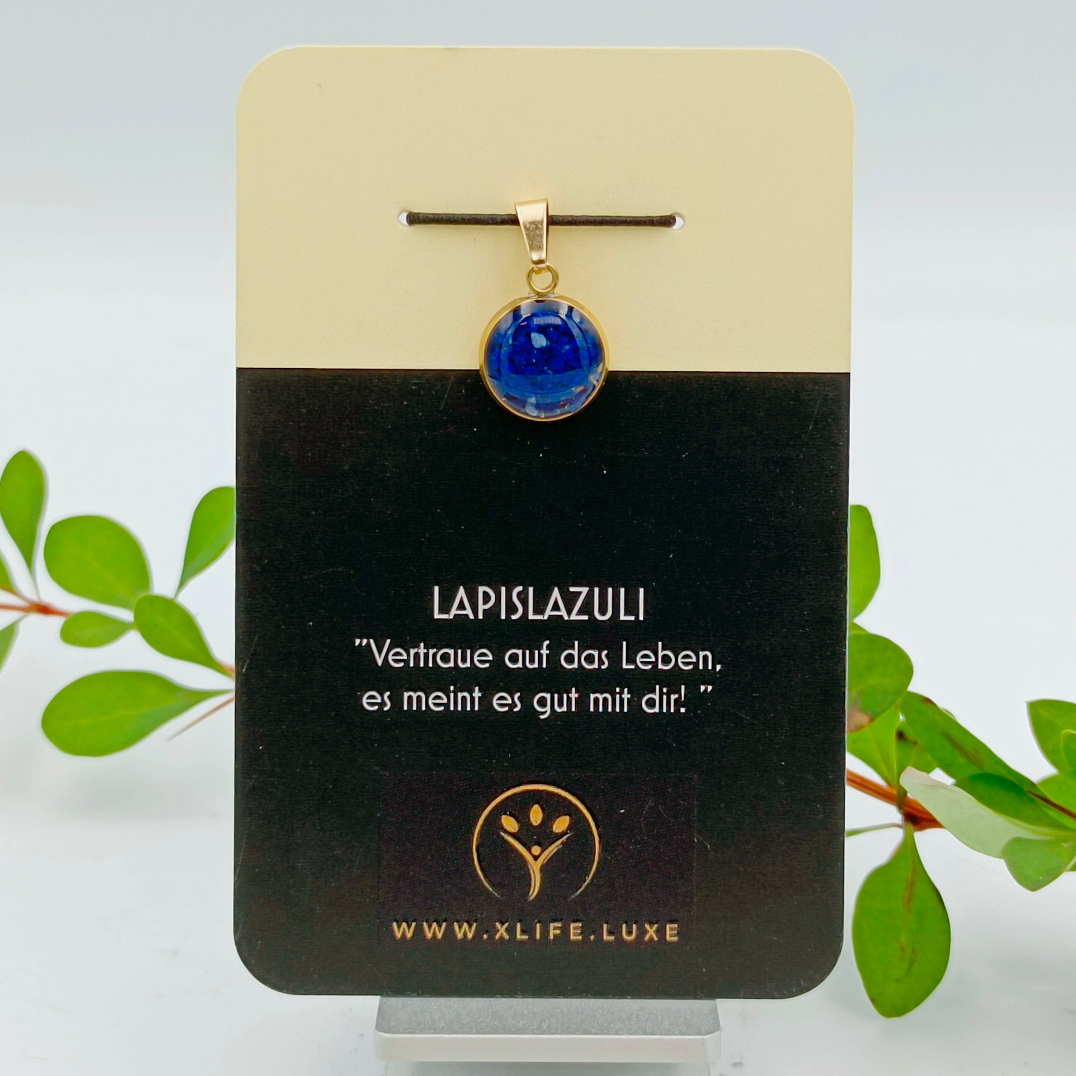 Lapislazuli Schmuckanhänger - Rund 12 mm