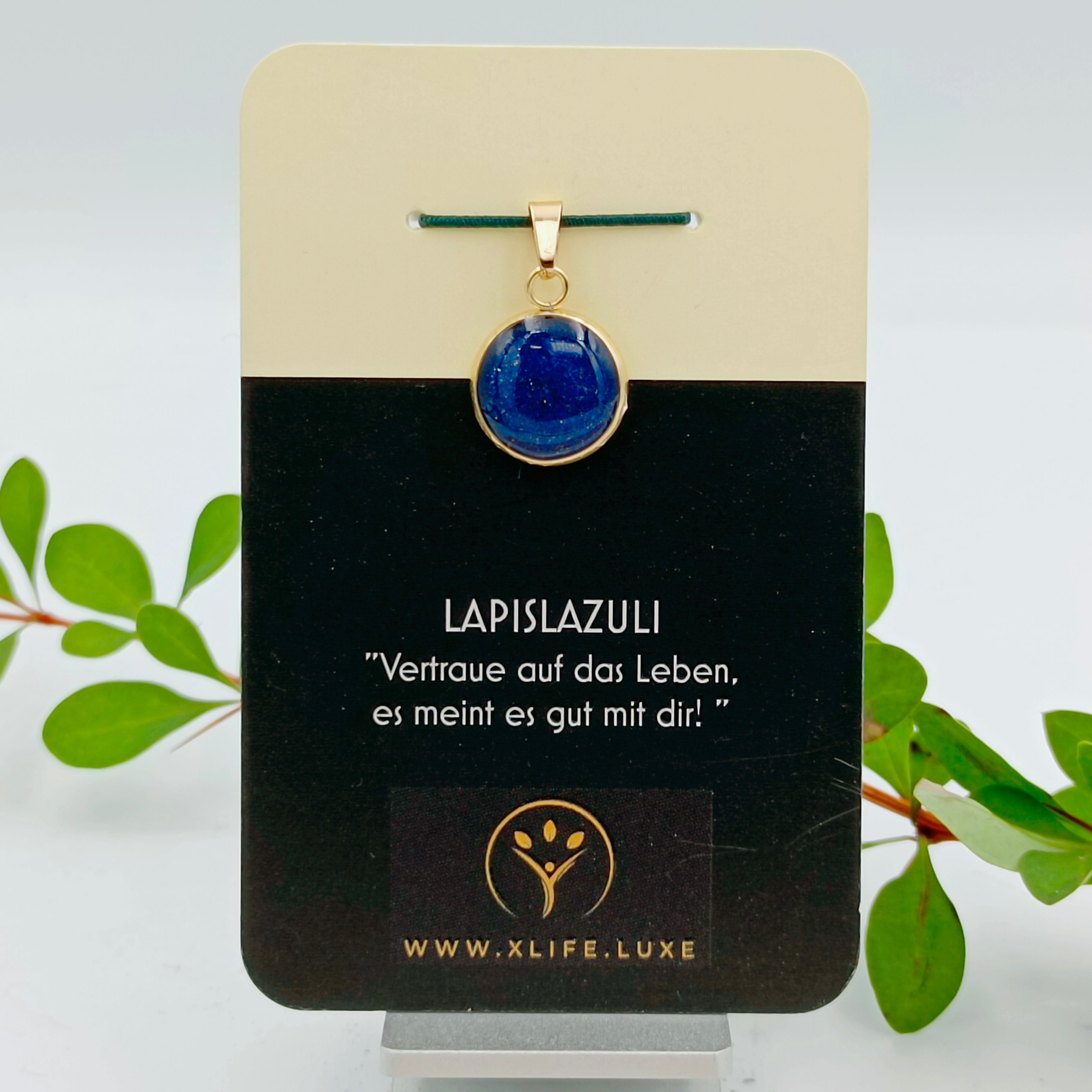 Lapislazuli Schmuckanhänger - Rund 14 mm