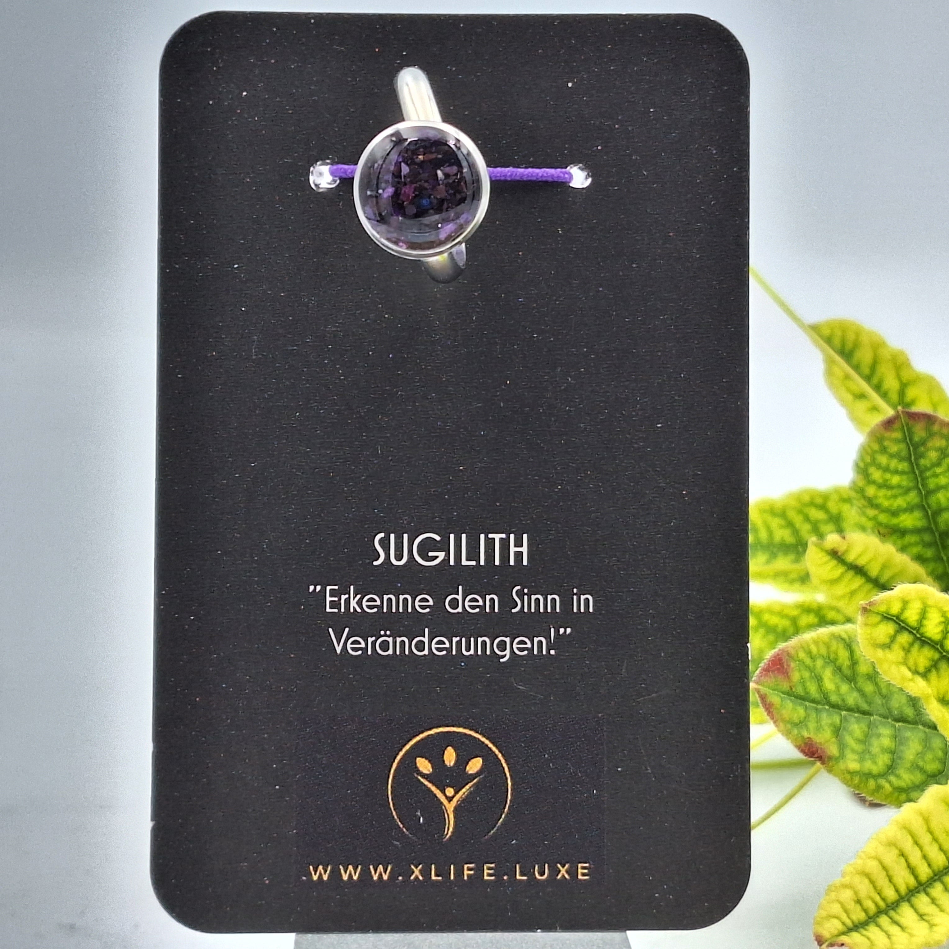 Sugilith Edelstahl Ring 12mm