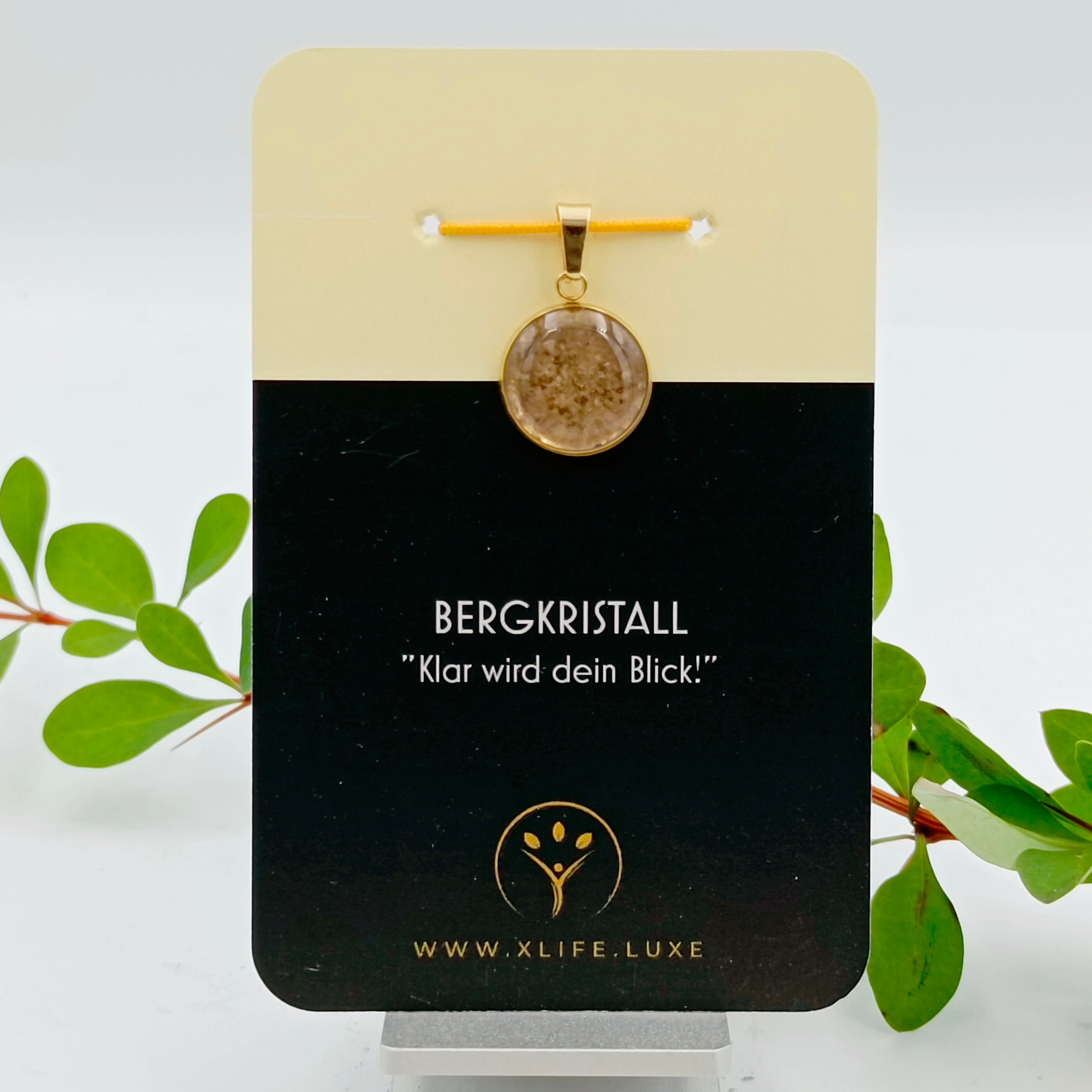 Bergkristall Schmuckanhänger - Rund 14 mm