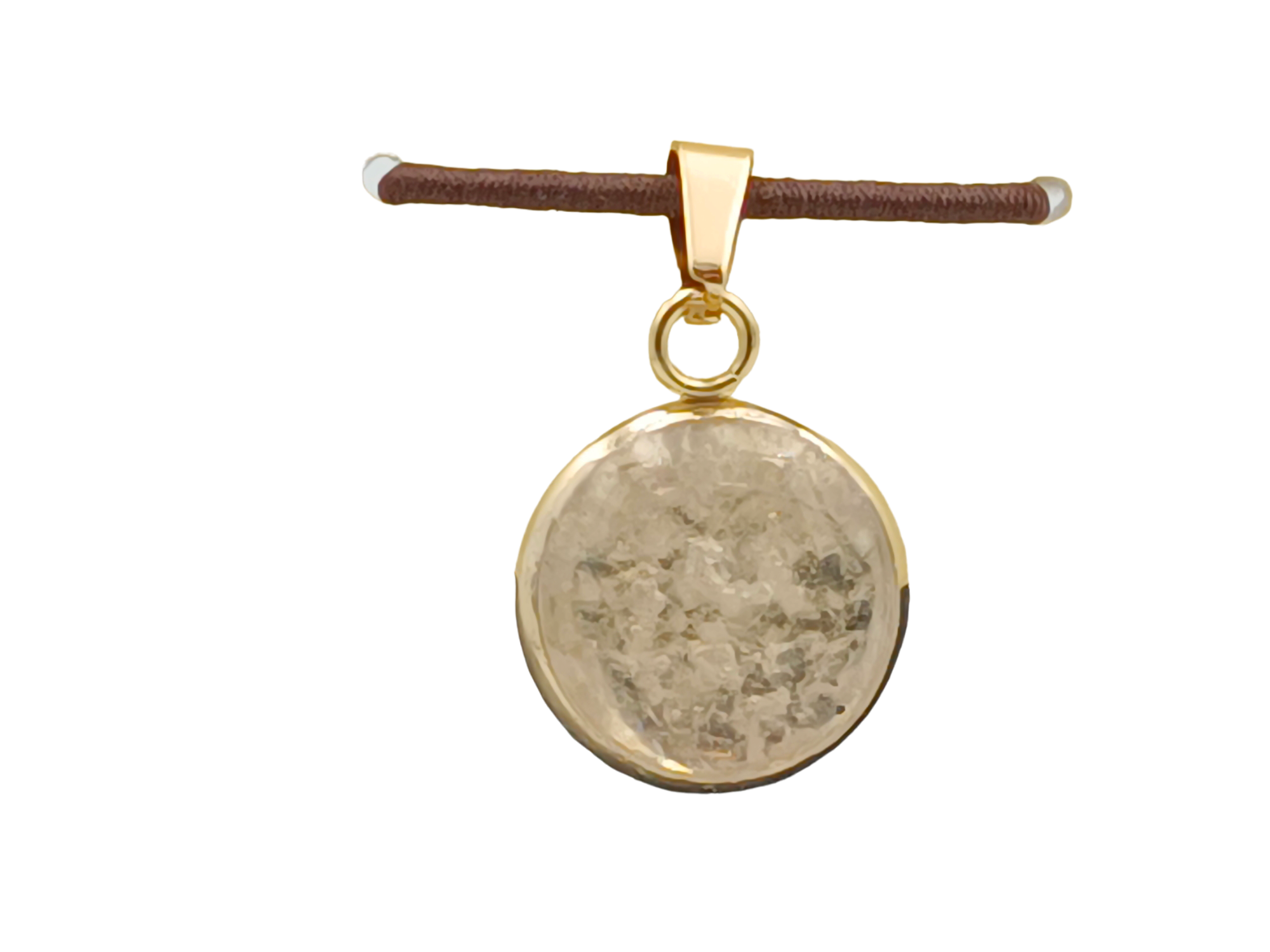 Bergkristall Schmuckanhänger - Rund 14 mm