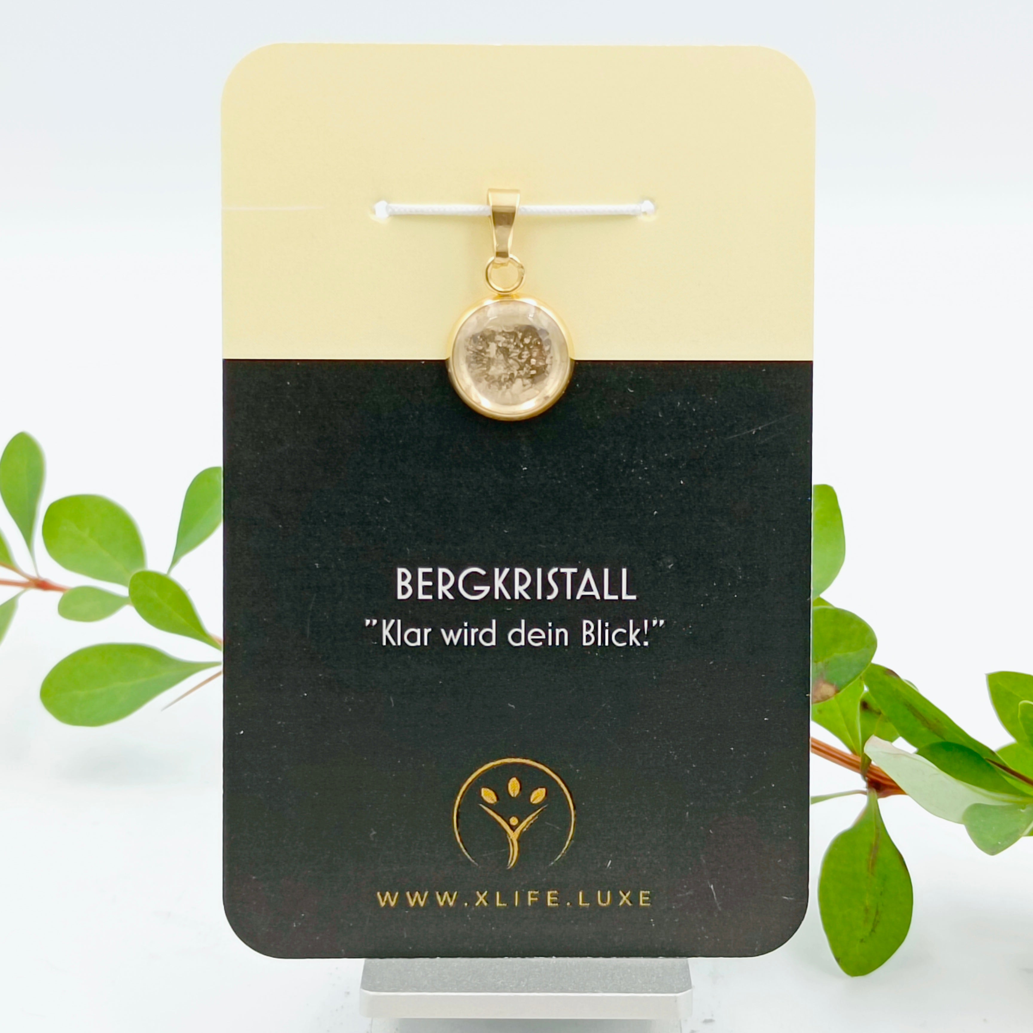 Bergkristall Schmuckanhänger - Rund 12 mm