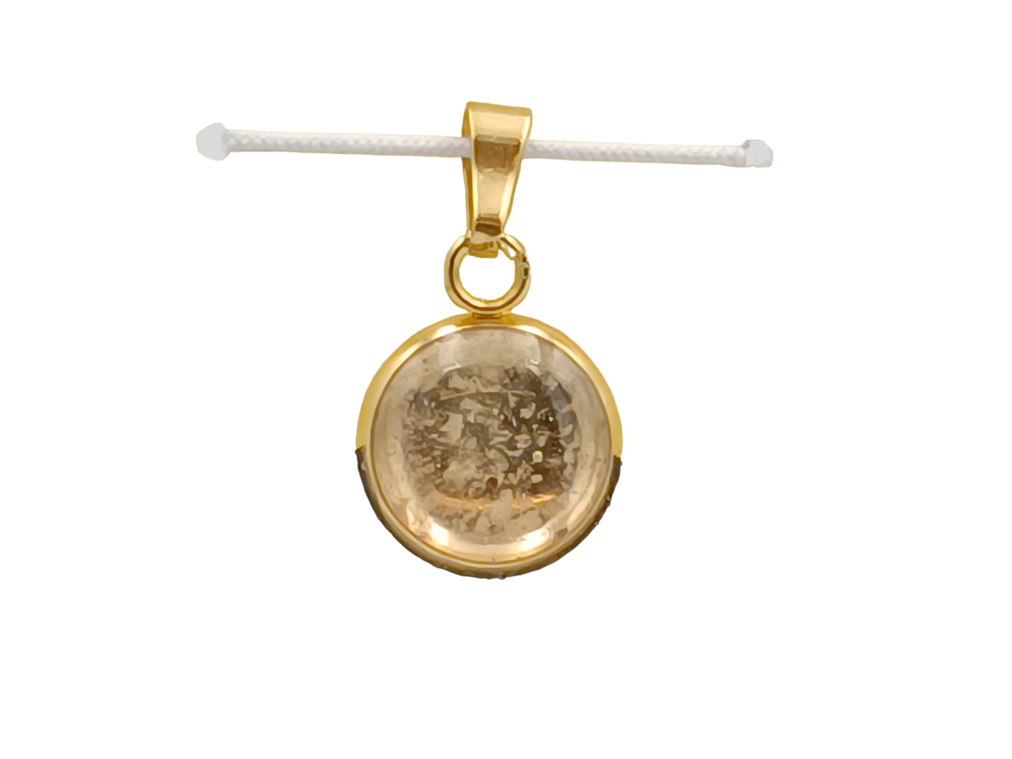 Bergkristall Schmuckanhänger - Rund 12 mm