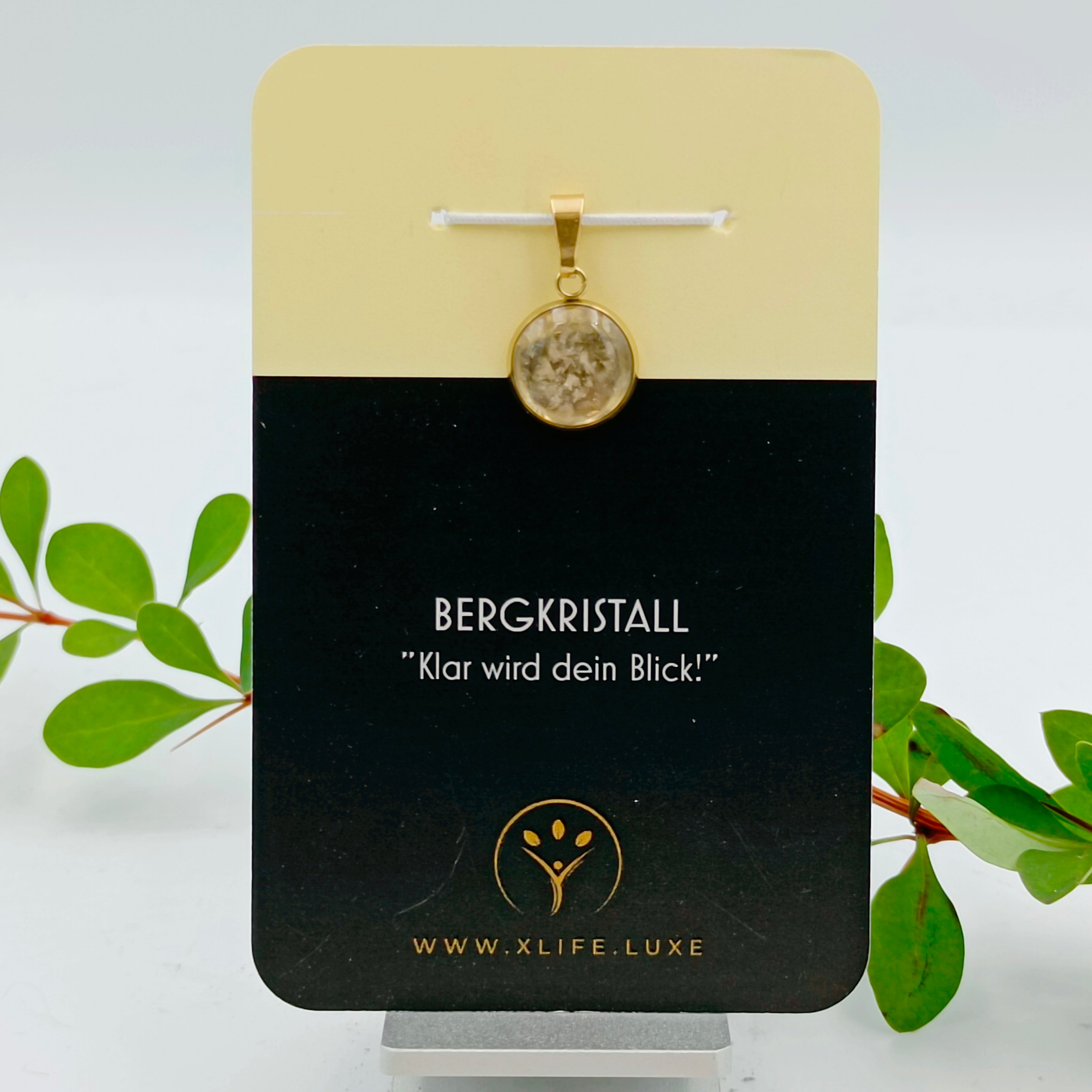 Bergkristall Schmuckanhänger - Rund 12 mm