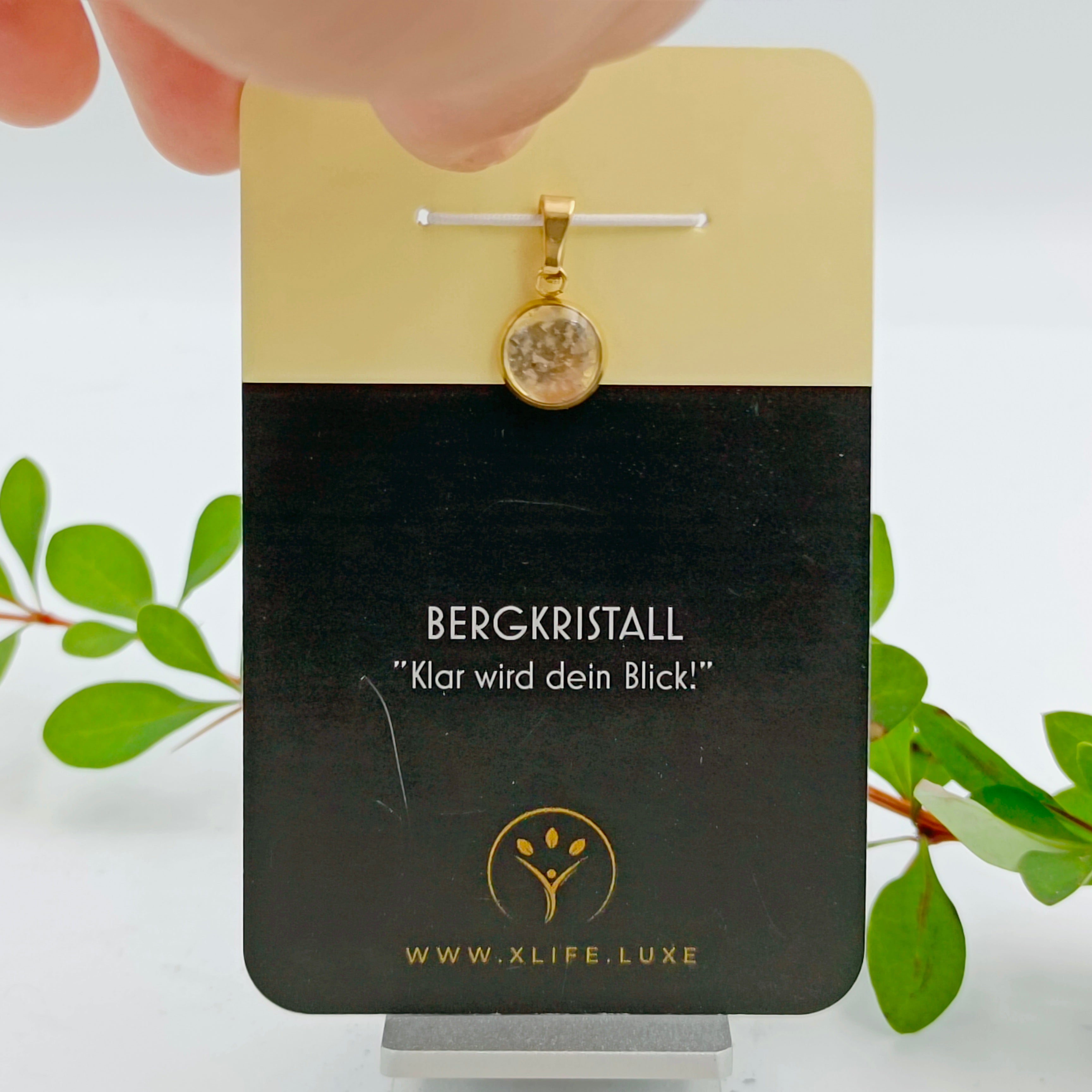 Bergkristall Schmuckanhänger - Rund 12 mm