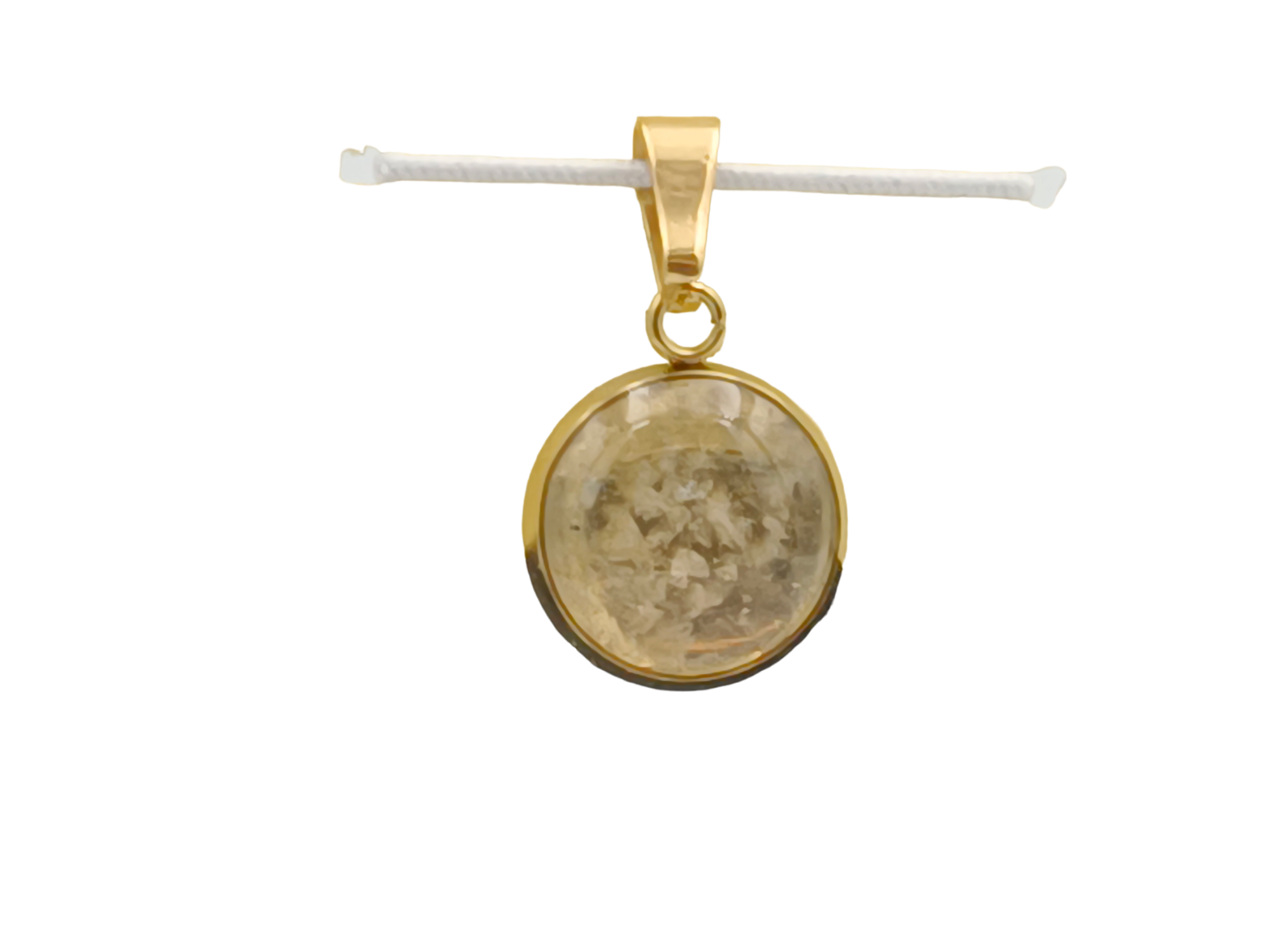 Bergkristall Schmuckanhänger - Rund 12 mm