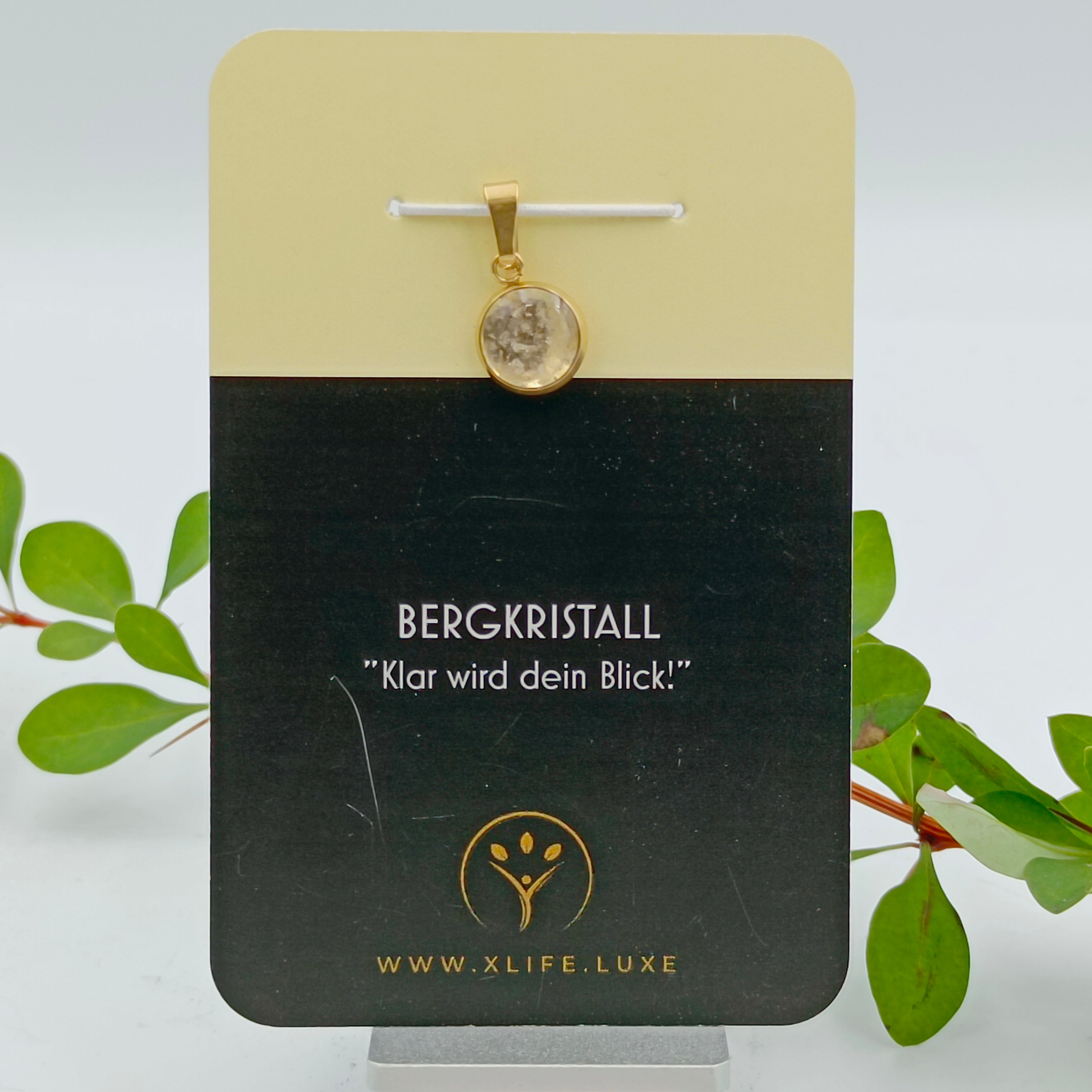 Bergkristall Schmuckanhänger - Rund 10 mm