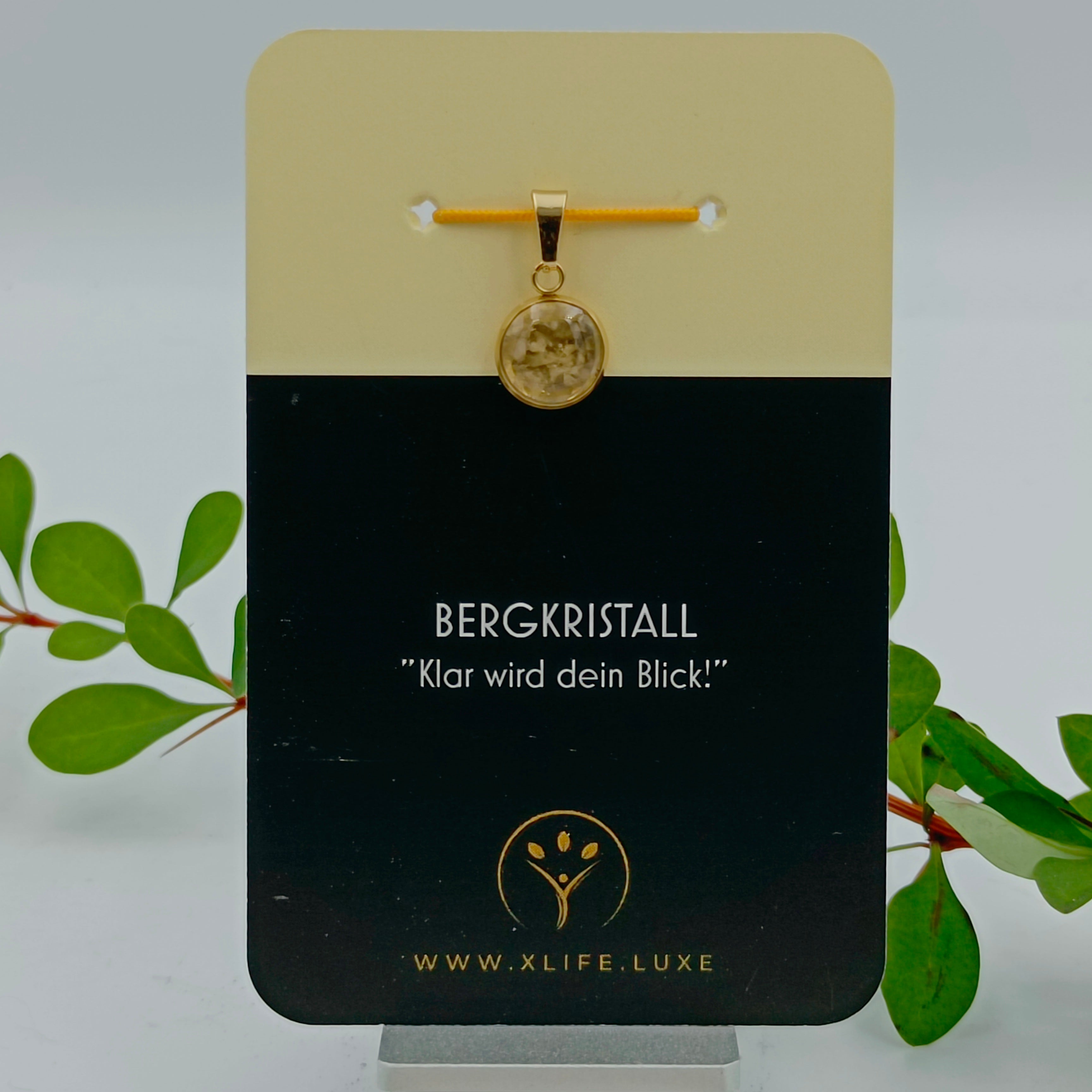 Bergkristall Schmuckanhänger - Rund 10 mm