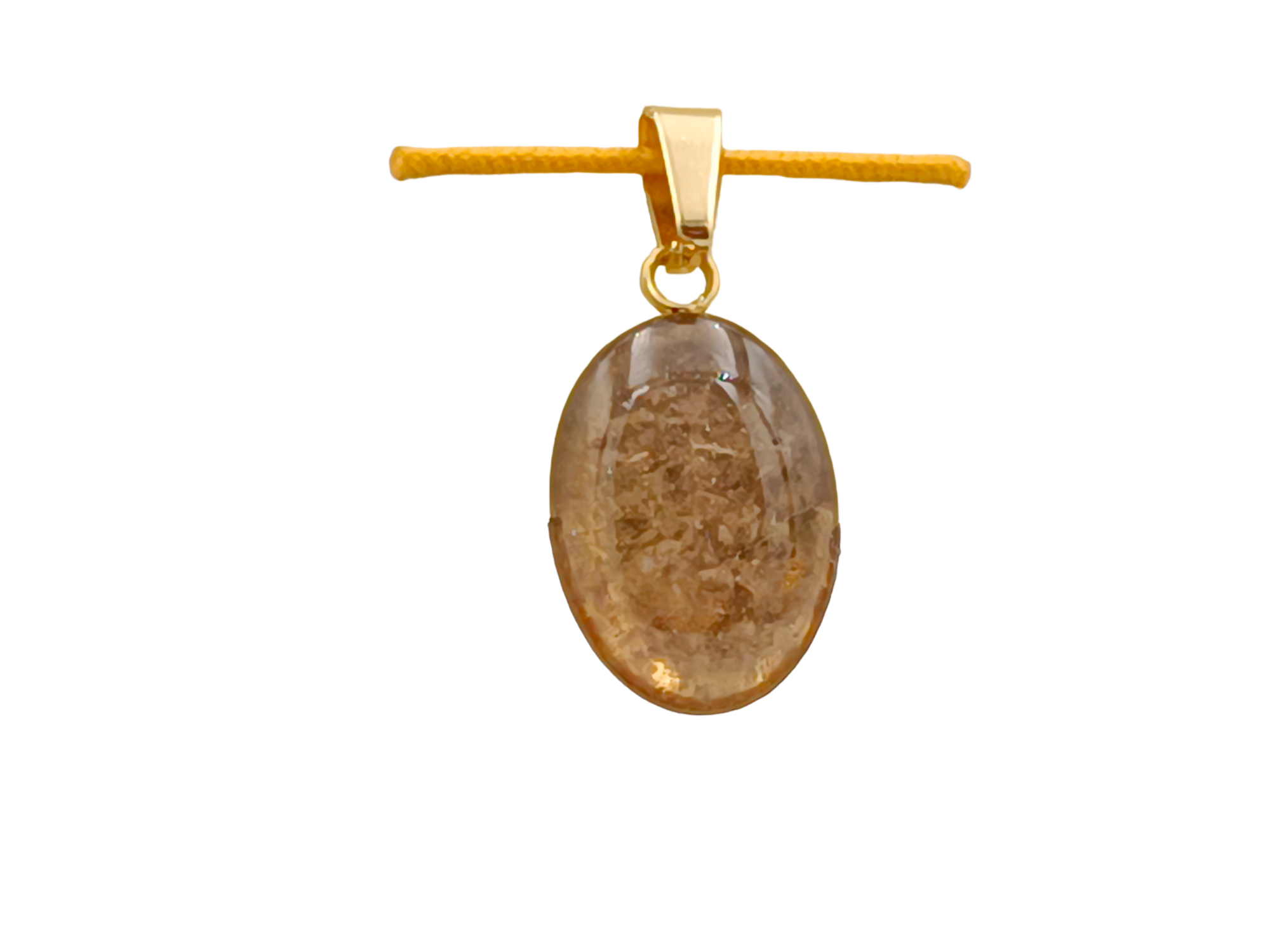 Bergkristall Schmuckanhänger - Oval 14 mm