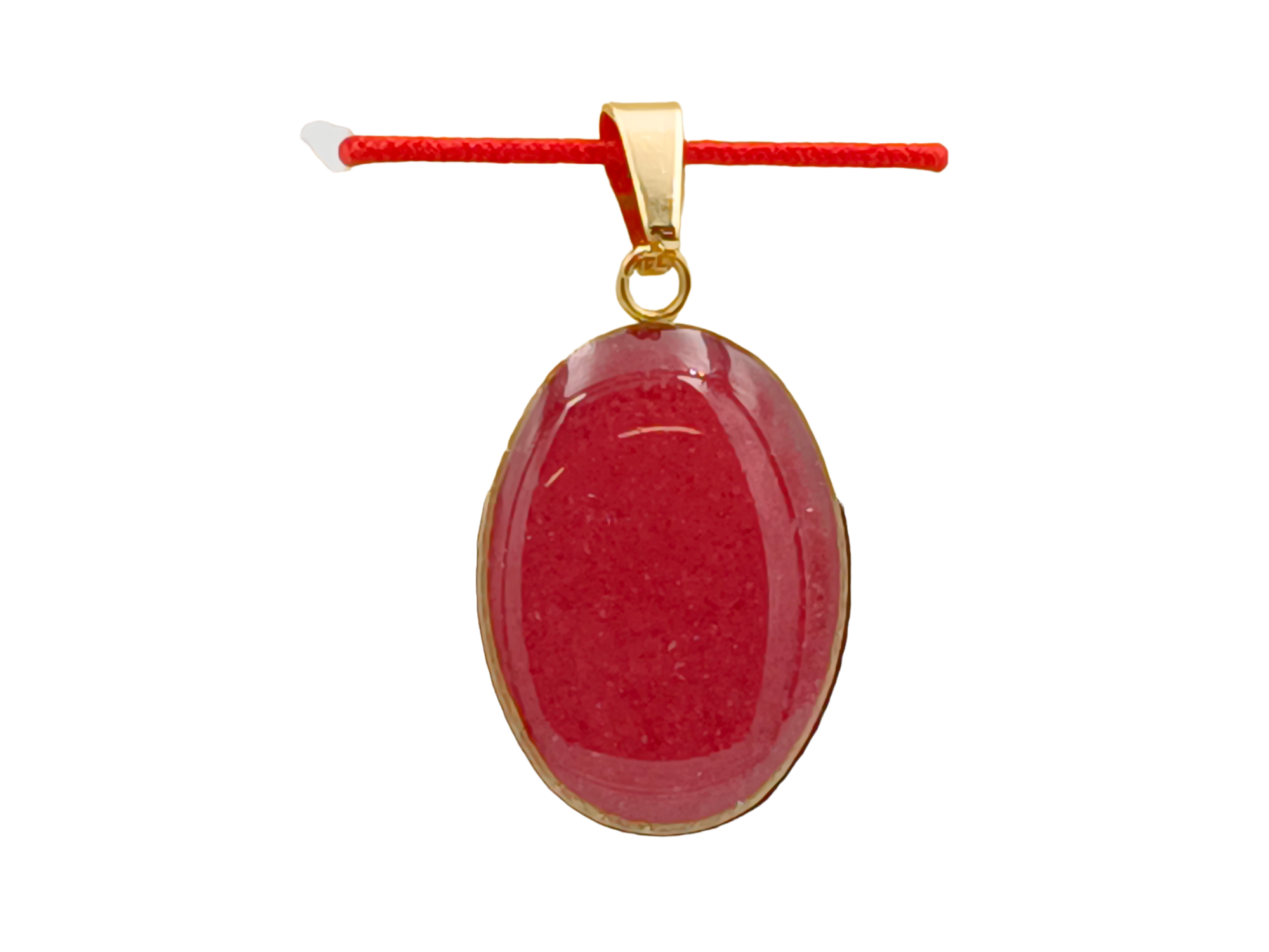 Thulit Schmuckanhänger - Oval 18 mm