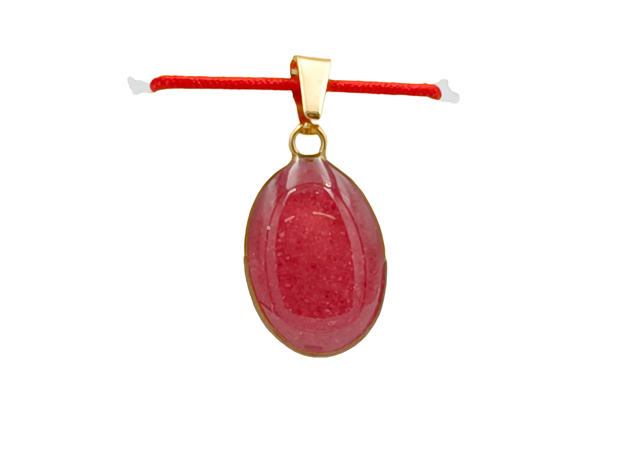 Thulit Schmuckanhänger - Oval 14 mm