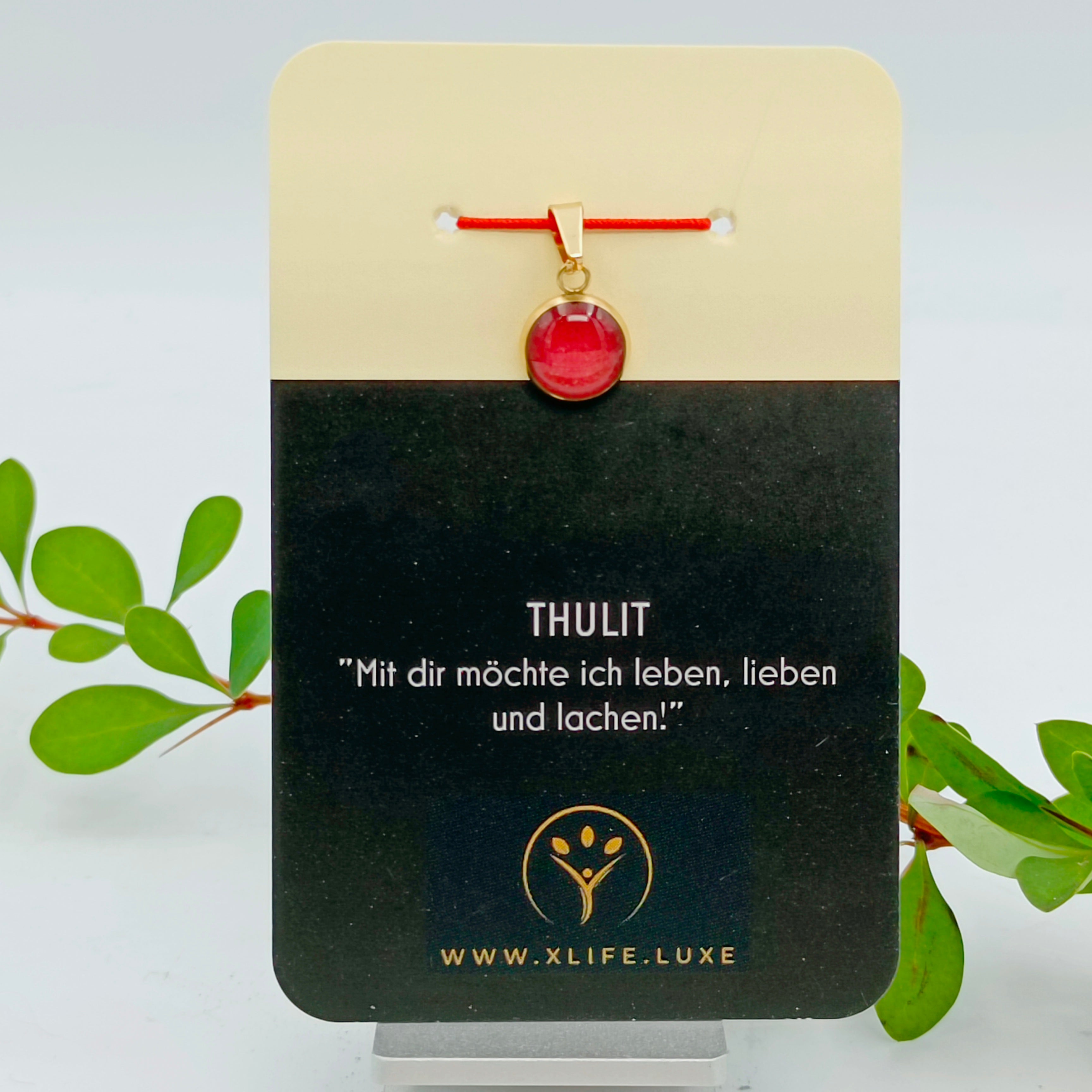 Thulit Schmuckanhänger - Rund 10 mm