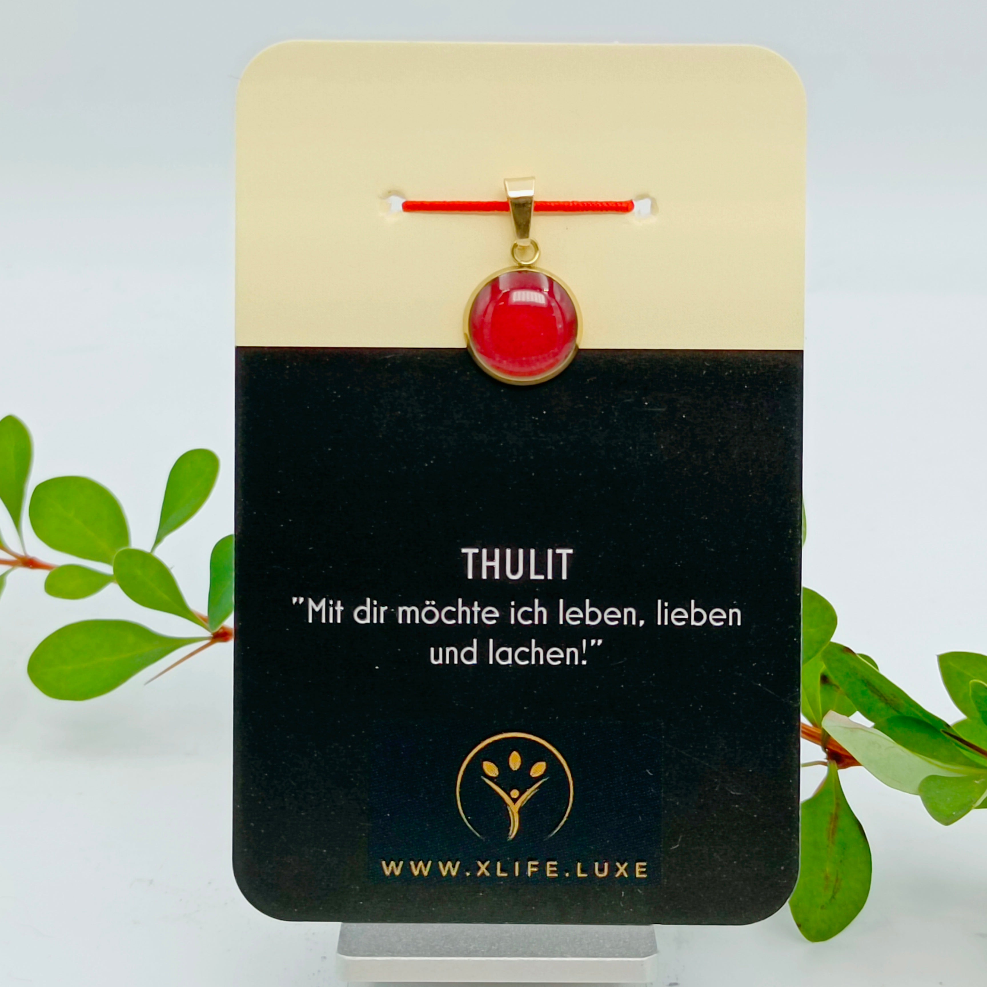 Thulit Schmuckanhänger - Rund 12 mm