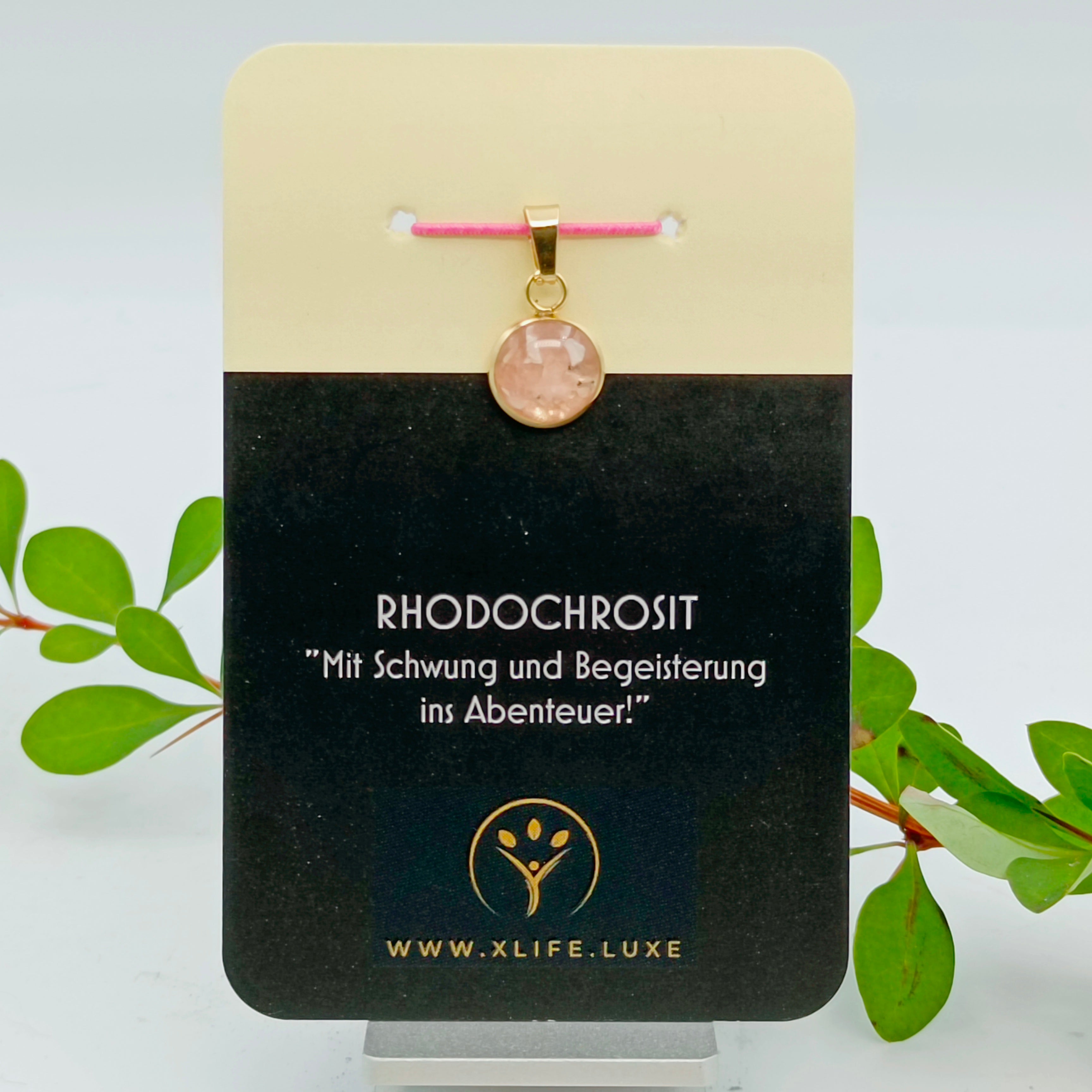 Rhodochrosit Schmuckanhänger - Rund 10 mm