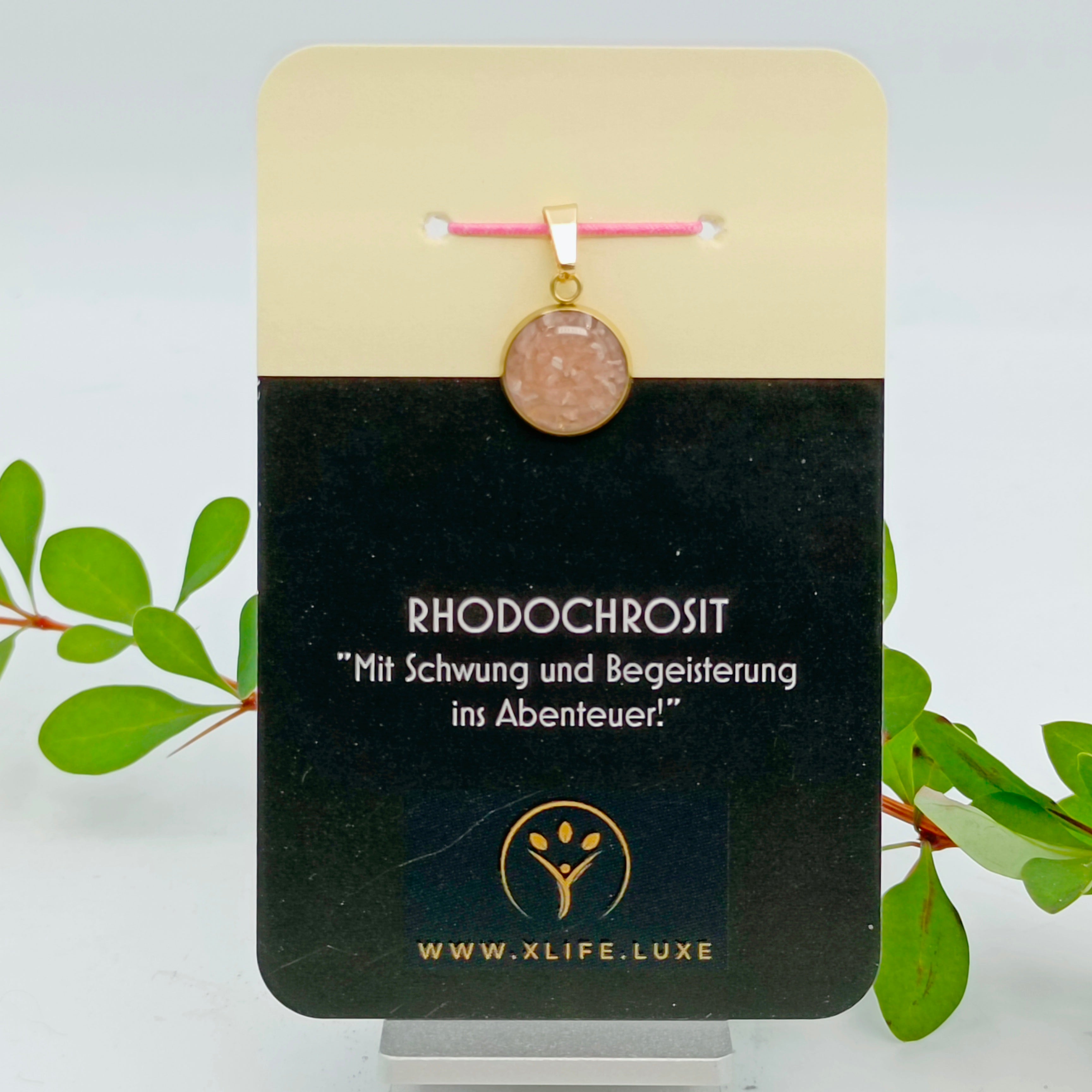 Rhodochrosit Schmuckanhänger - Rund 12 mm