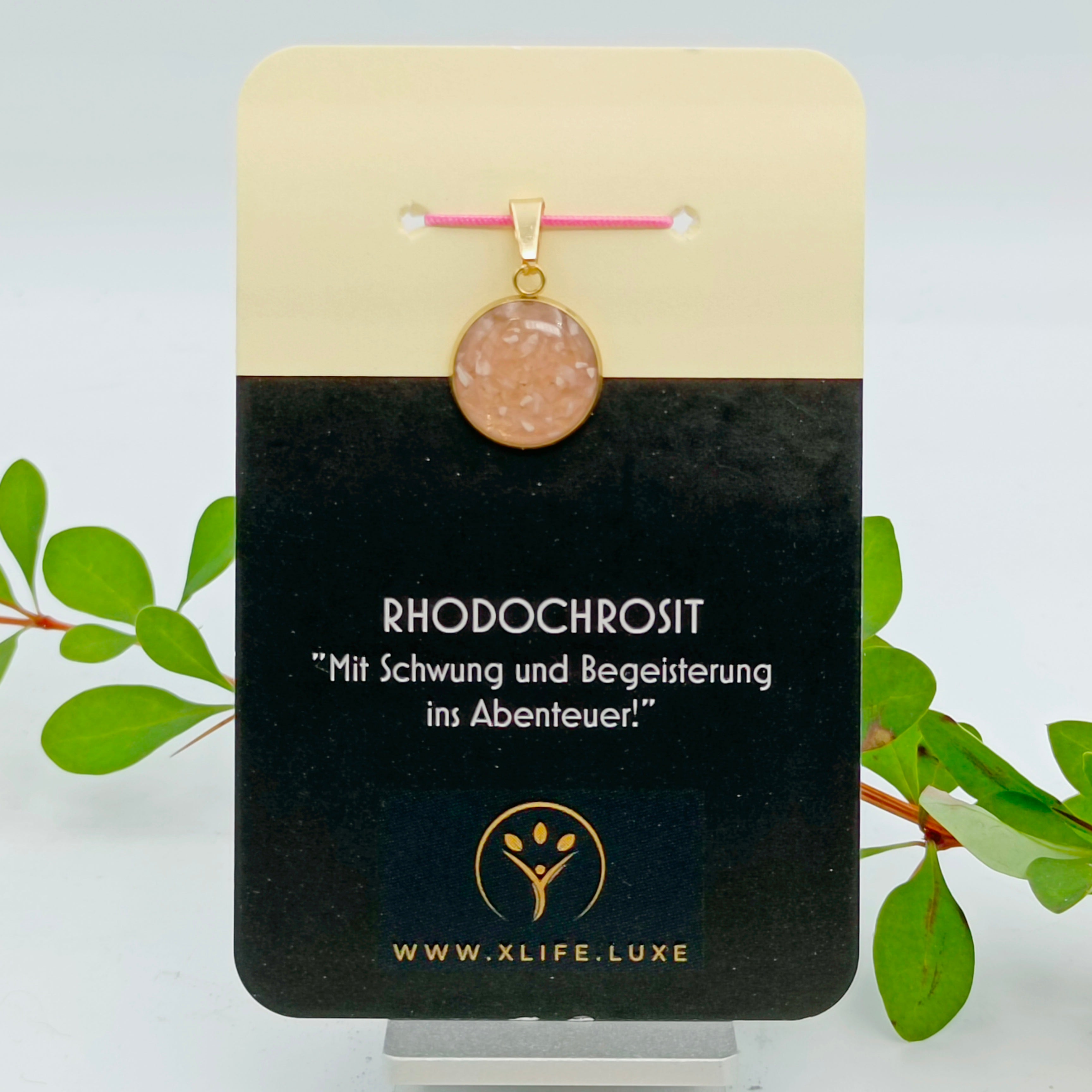 Rhodochrosit Schmuckanhänger - Rund 14 mm