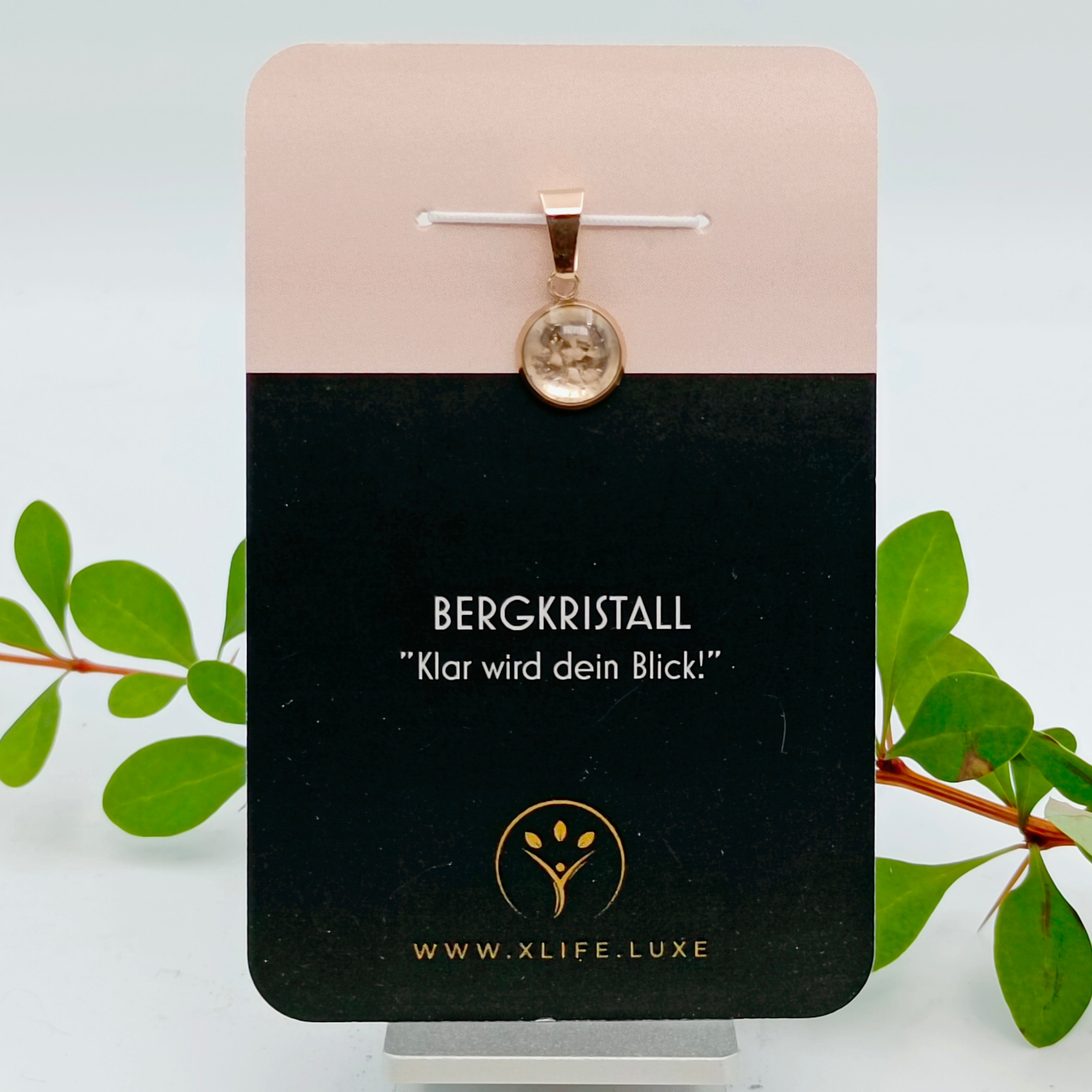 Bergkristall Schmuckanhänger - Rund 10 mm