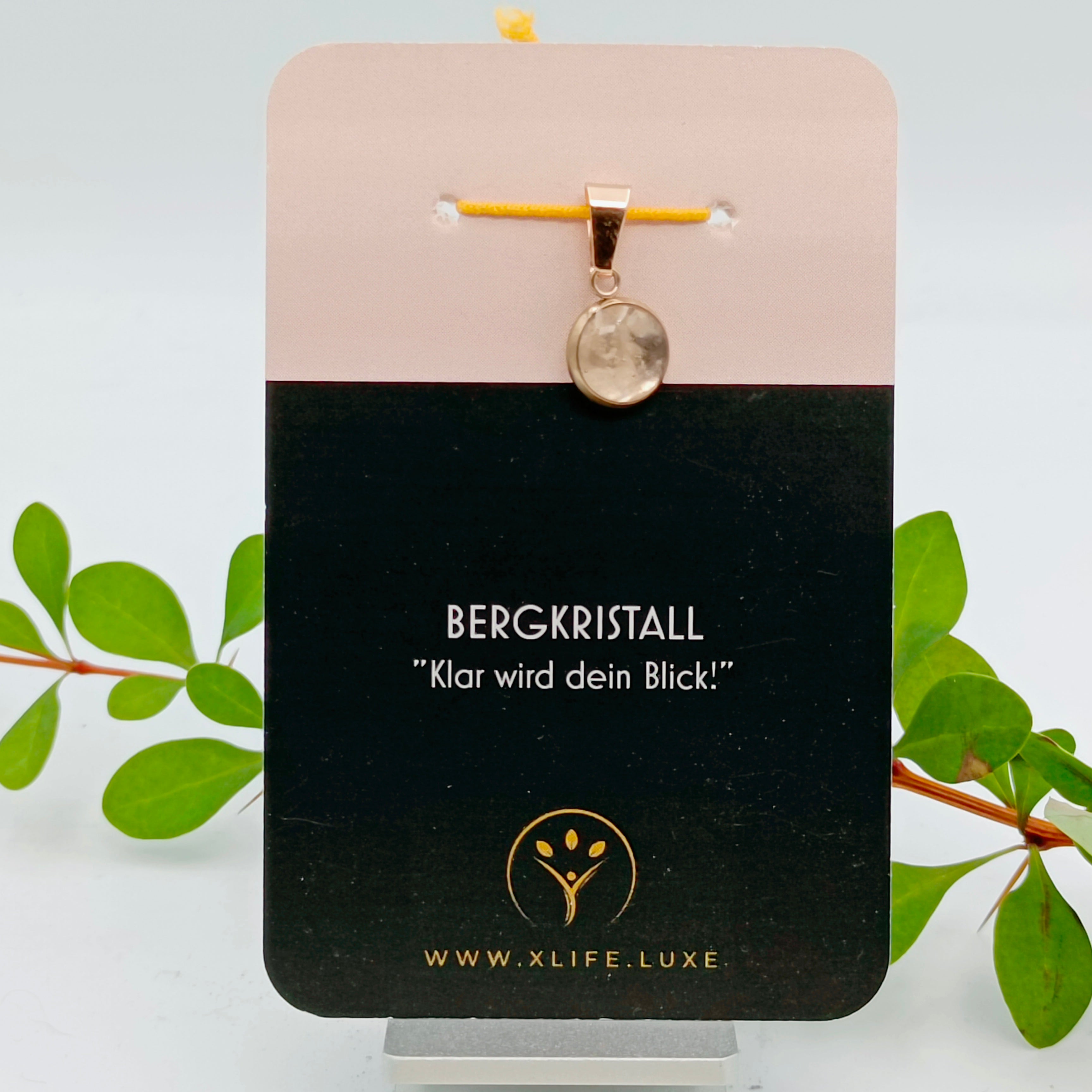 Bergkristall Schmuckanhänger - Rund 10 mm