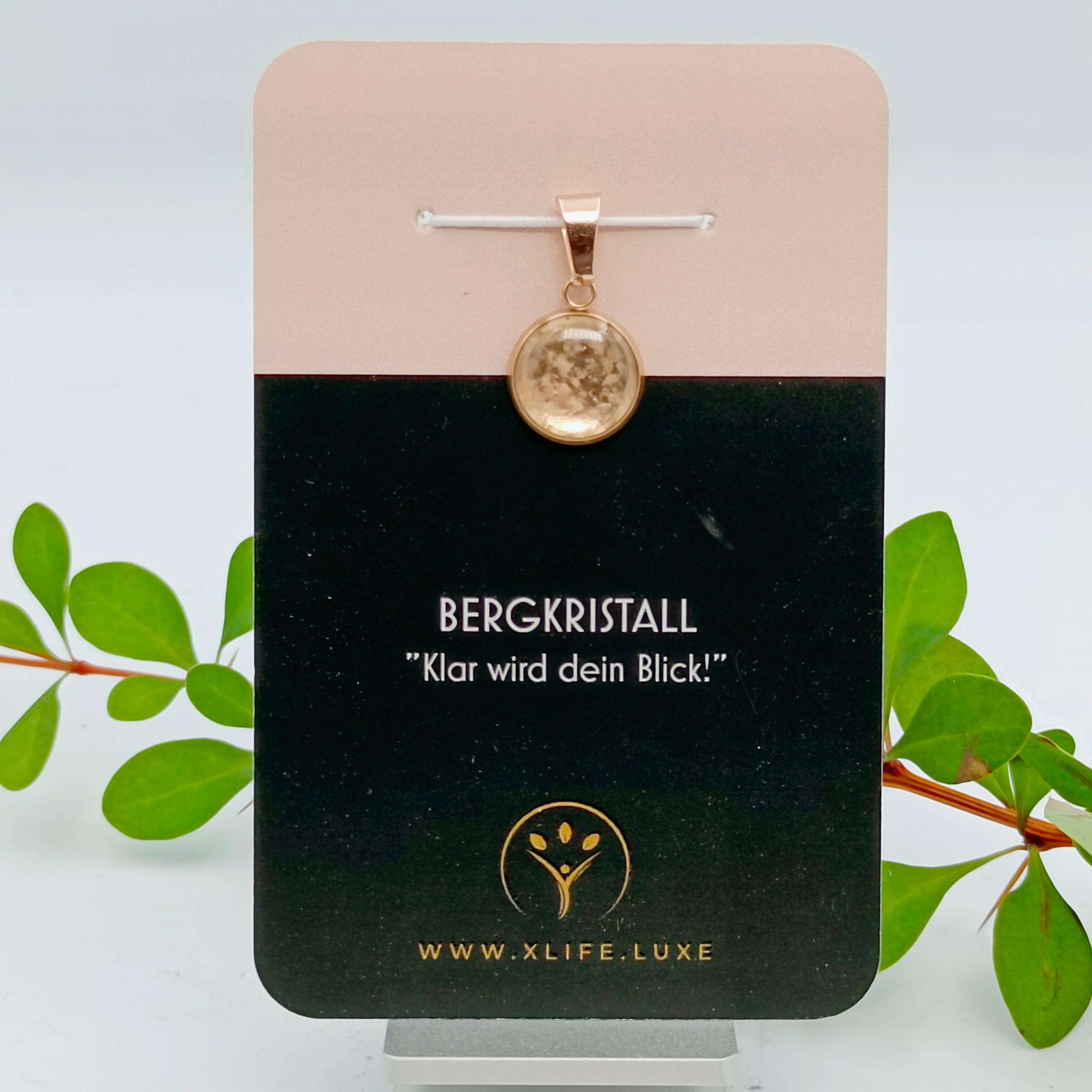 Bergkristall Schmuckanhänger - Rund 12 mm