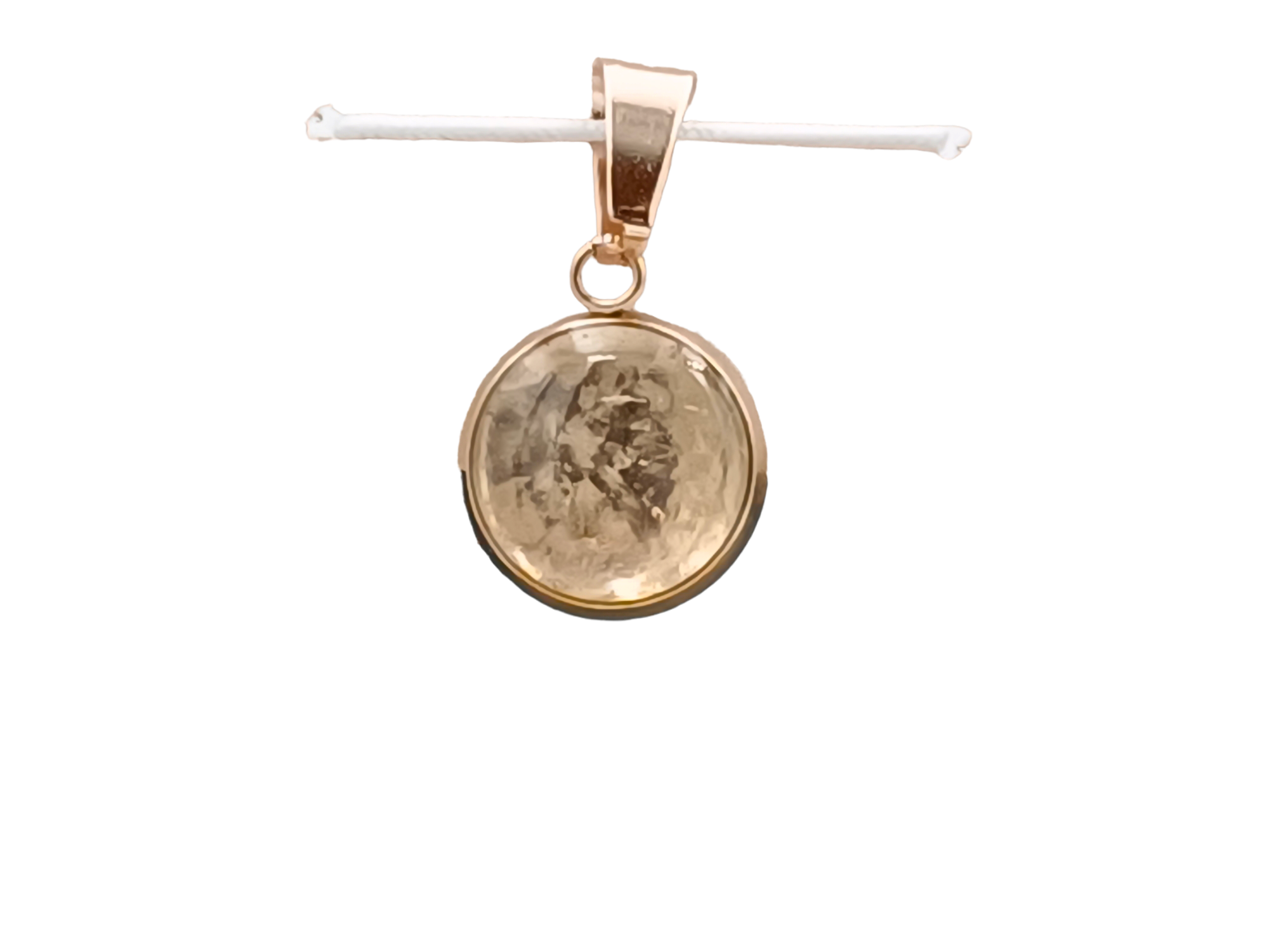 Bergkristall Schmuckanhänger - Rund 12 mm