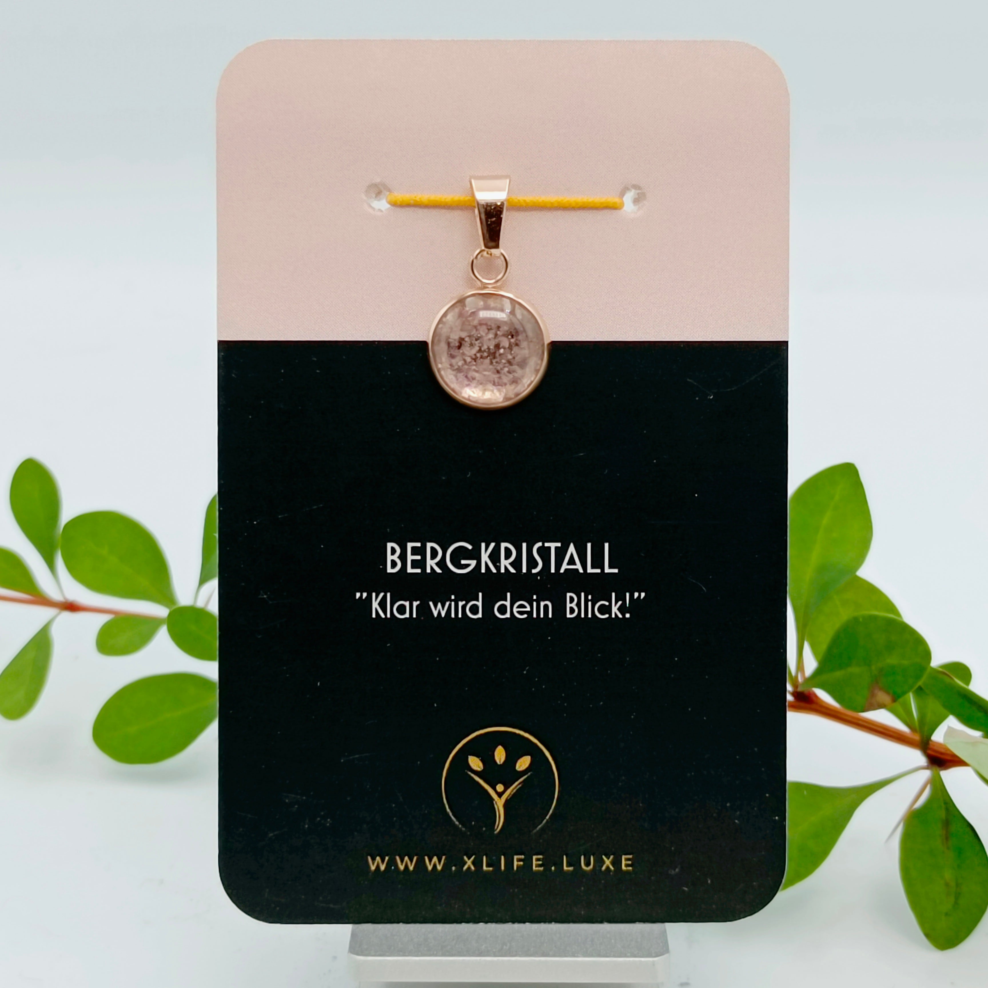 Bergkristall Schmuckanhänger - Rund 12 mm