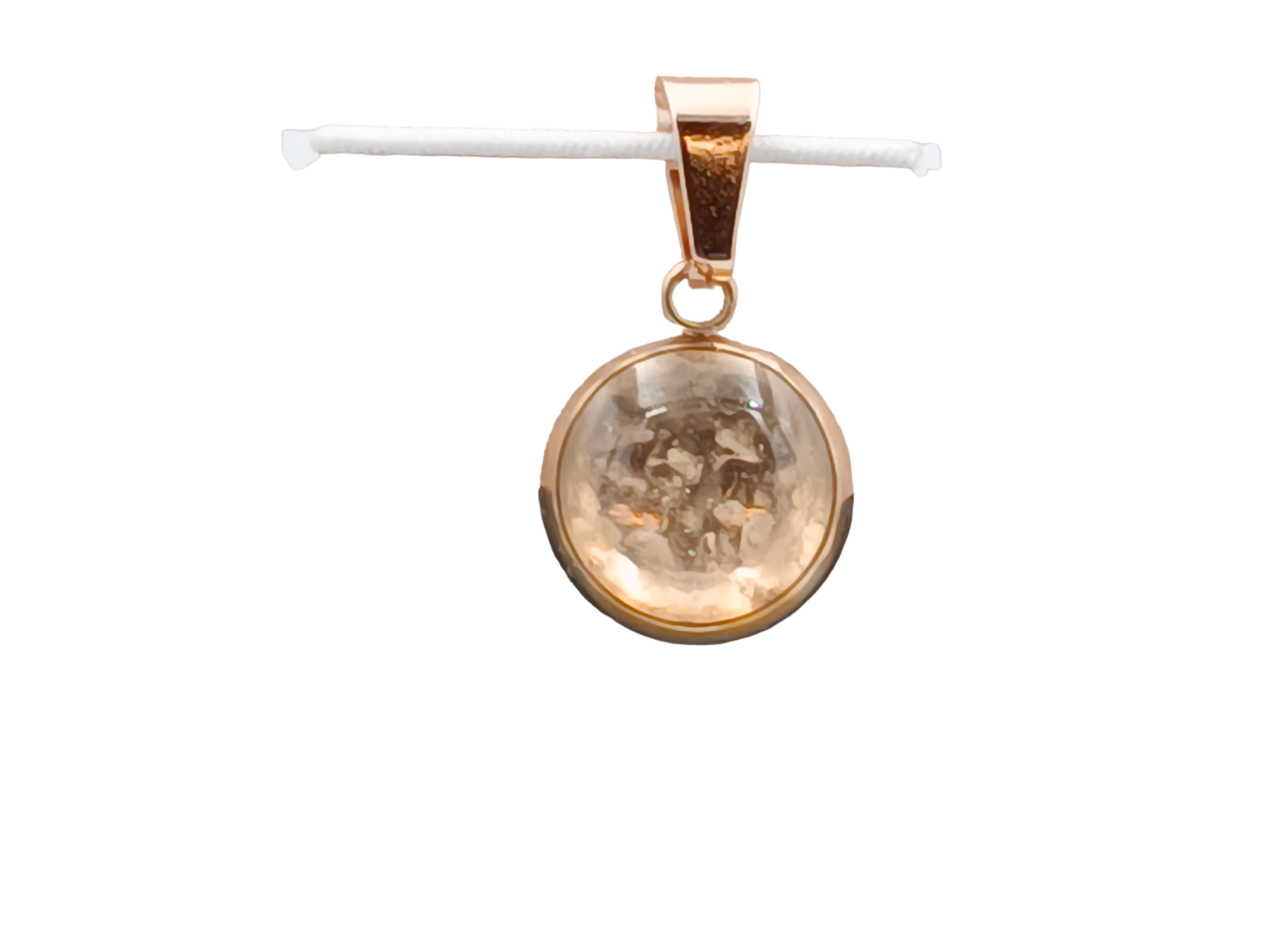 Bergkristall Schmuckanhänger - Rund 12 mm