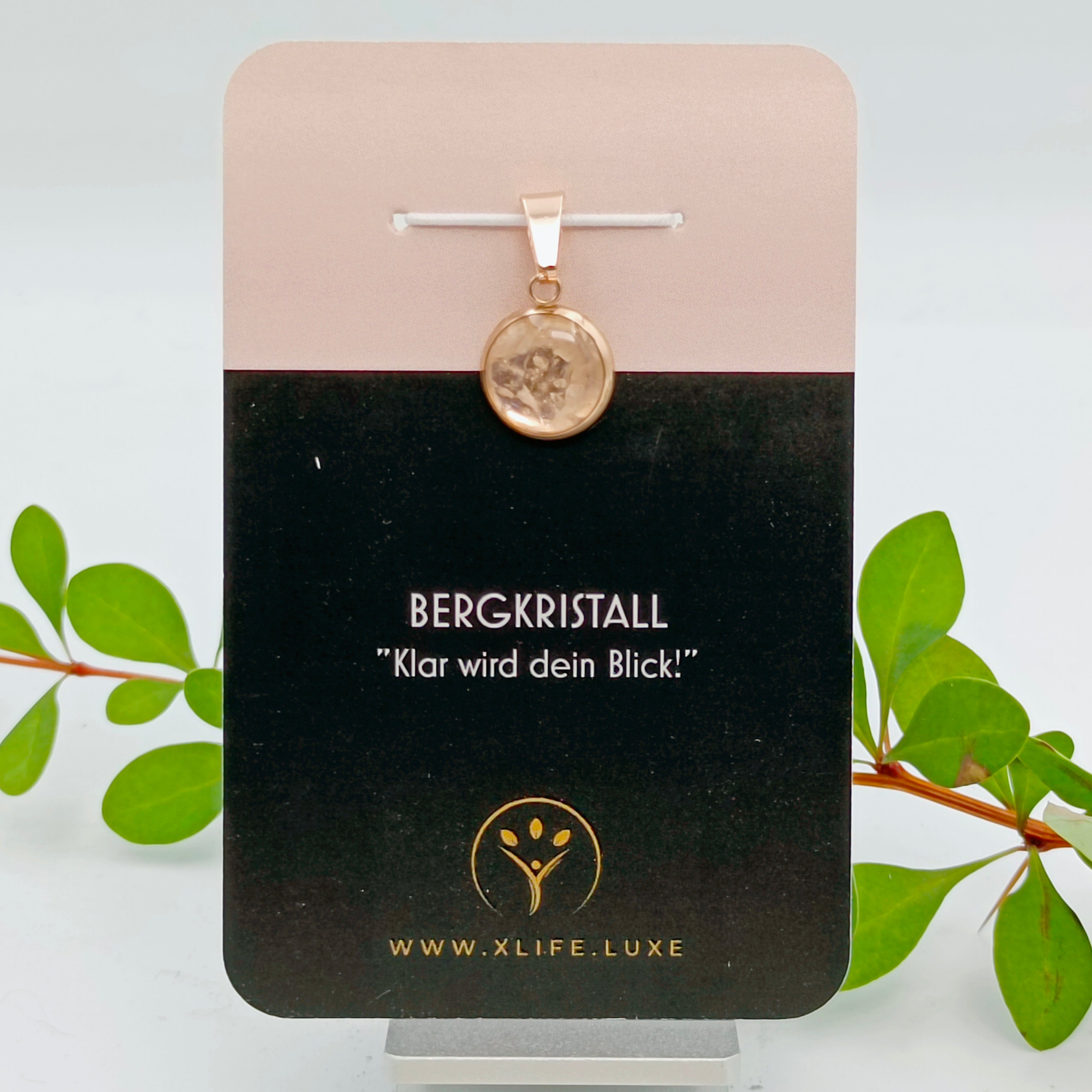 Bergkristall Schmuckanhänger - Rund 12 mm